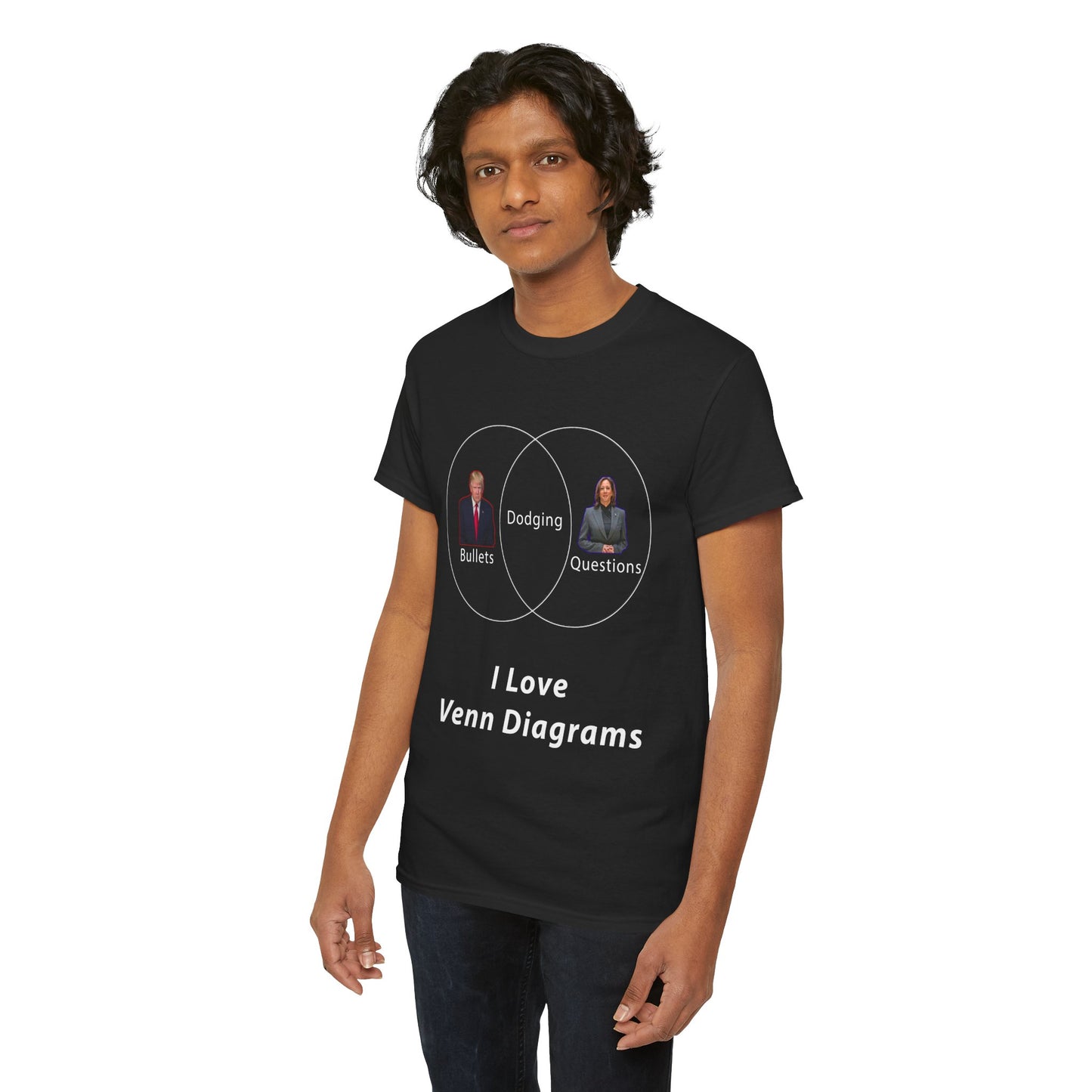 I Love Venn Diagrams Unisex Heavy Cotton Tee
