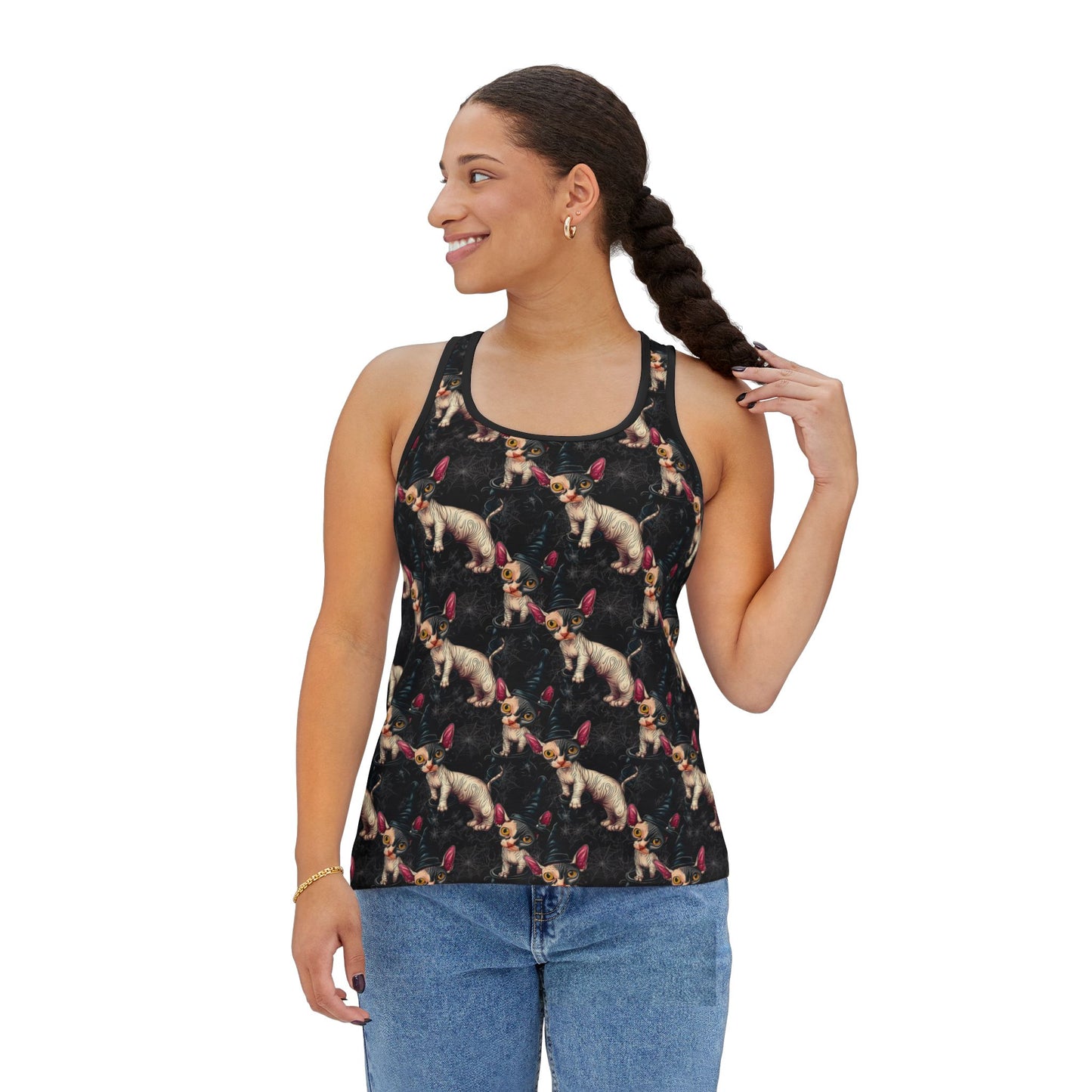 Happy Halloween Pippi the Sphinx Kitty Women's Tank Top