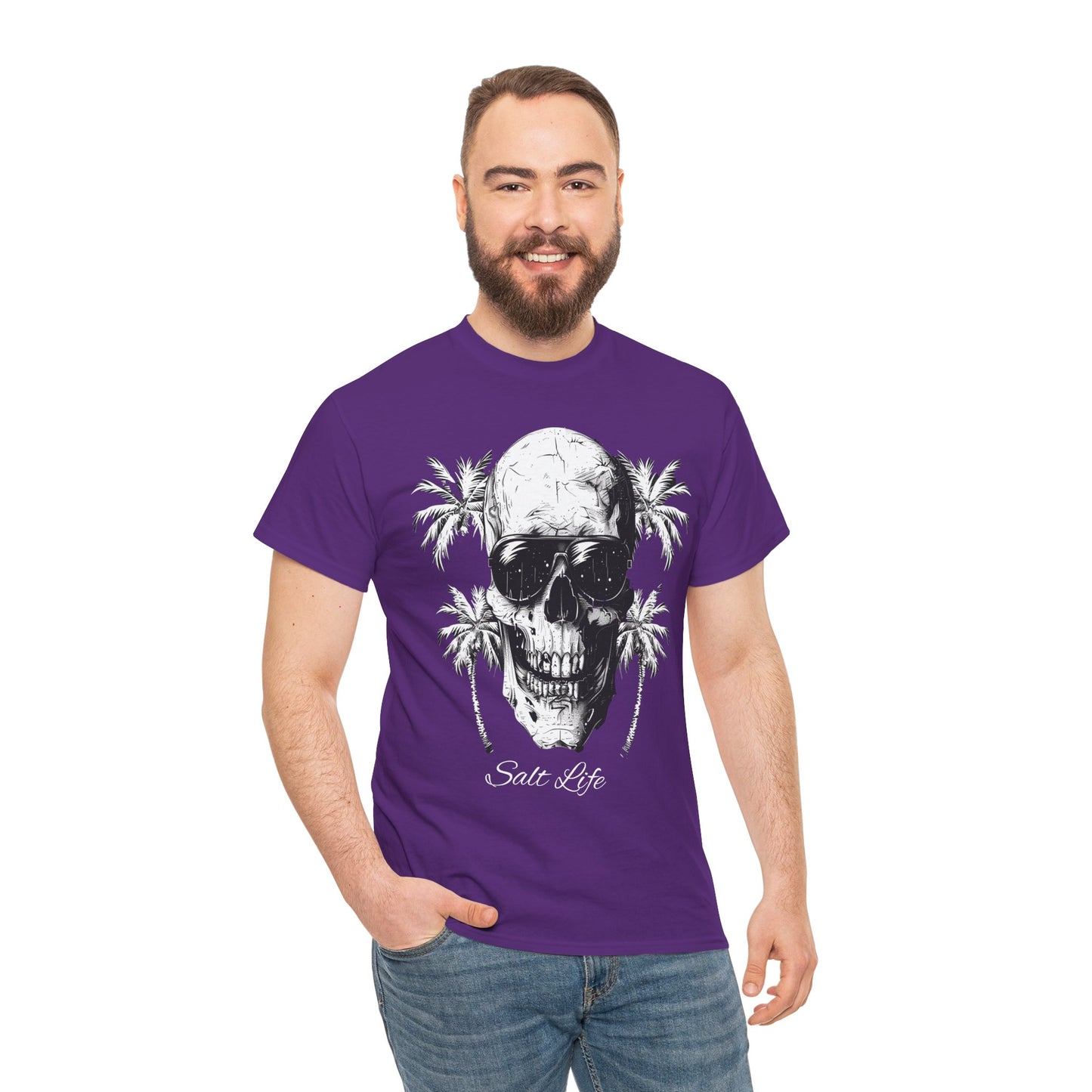 Salt Life Skull Beach Vibes Unisex Heavy Cotton Tee