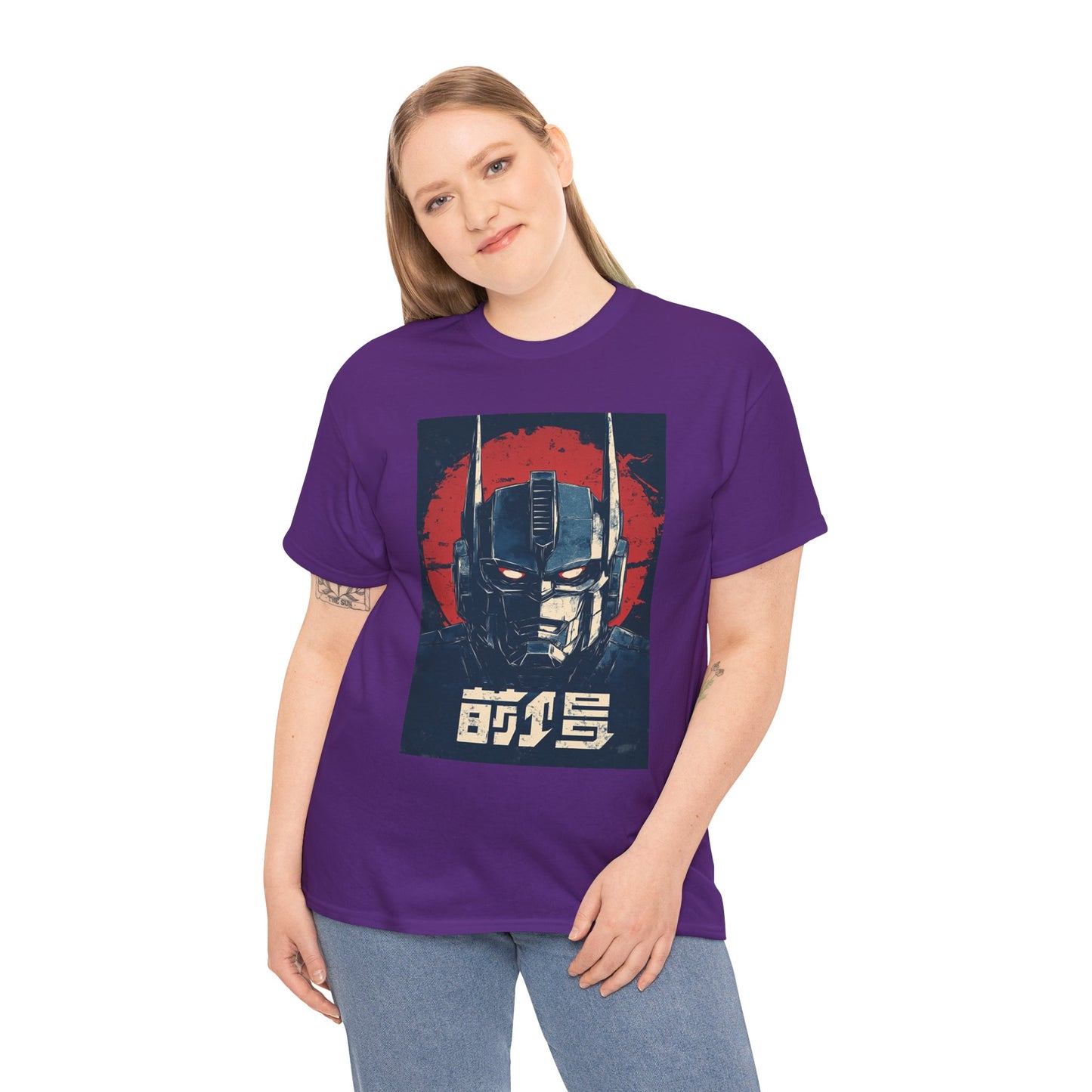 Vintage Style Robot Helmet Unisex Heavy Cotton Tee