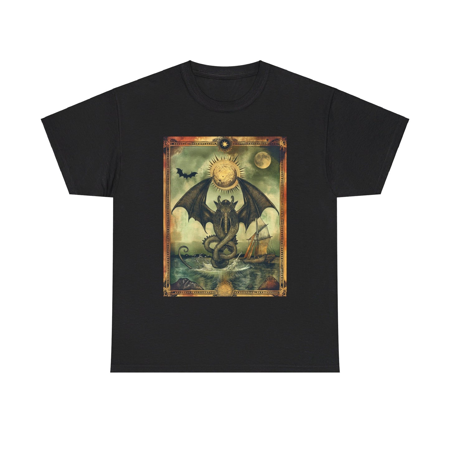 Fitzboyzprintz - Cthulu Tarot Card Unisex Heavy Cotton Graphic Tee