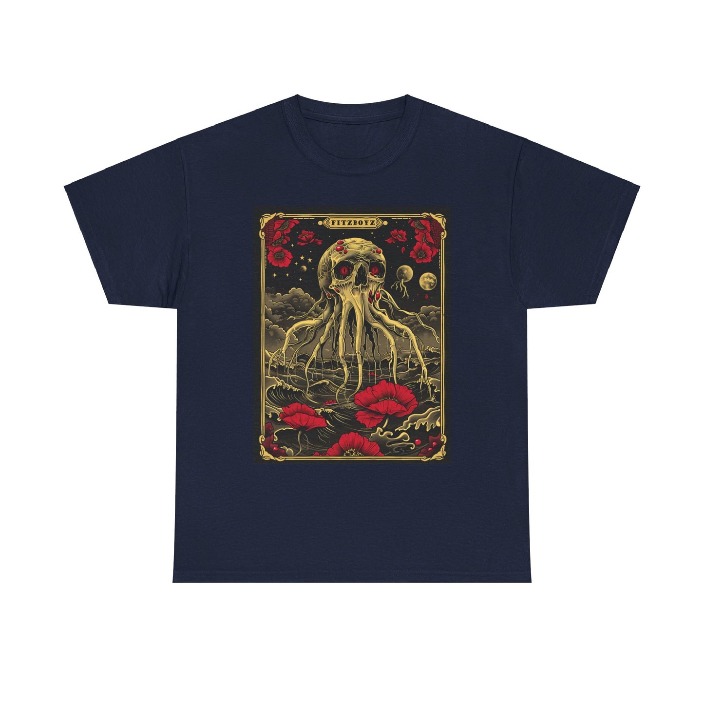 Fitzboyzprintz - Fitzboyz Octoskeleton Tarot Unisex Heavy Cotton Tee
