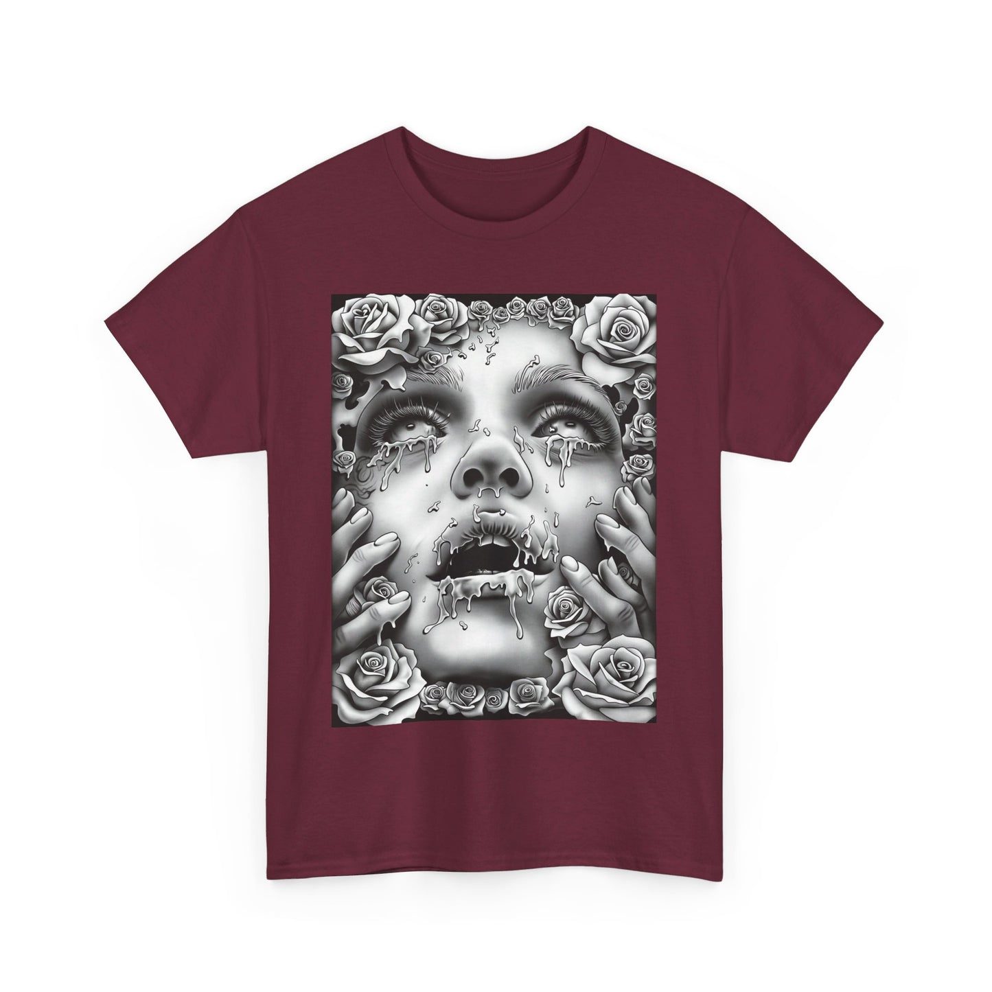Melancholic Roses Graphic Unisex Heavy Cotton Graphic Tee