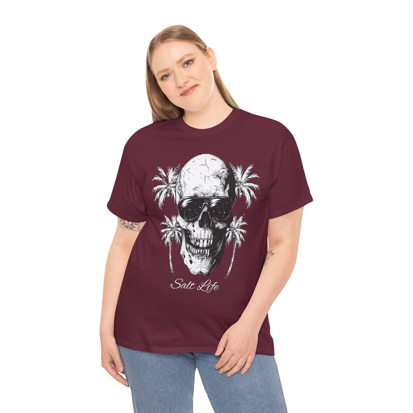 Salt Life Skull Beach Vibes Unisex Heavy Cotton Tee