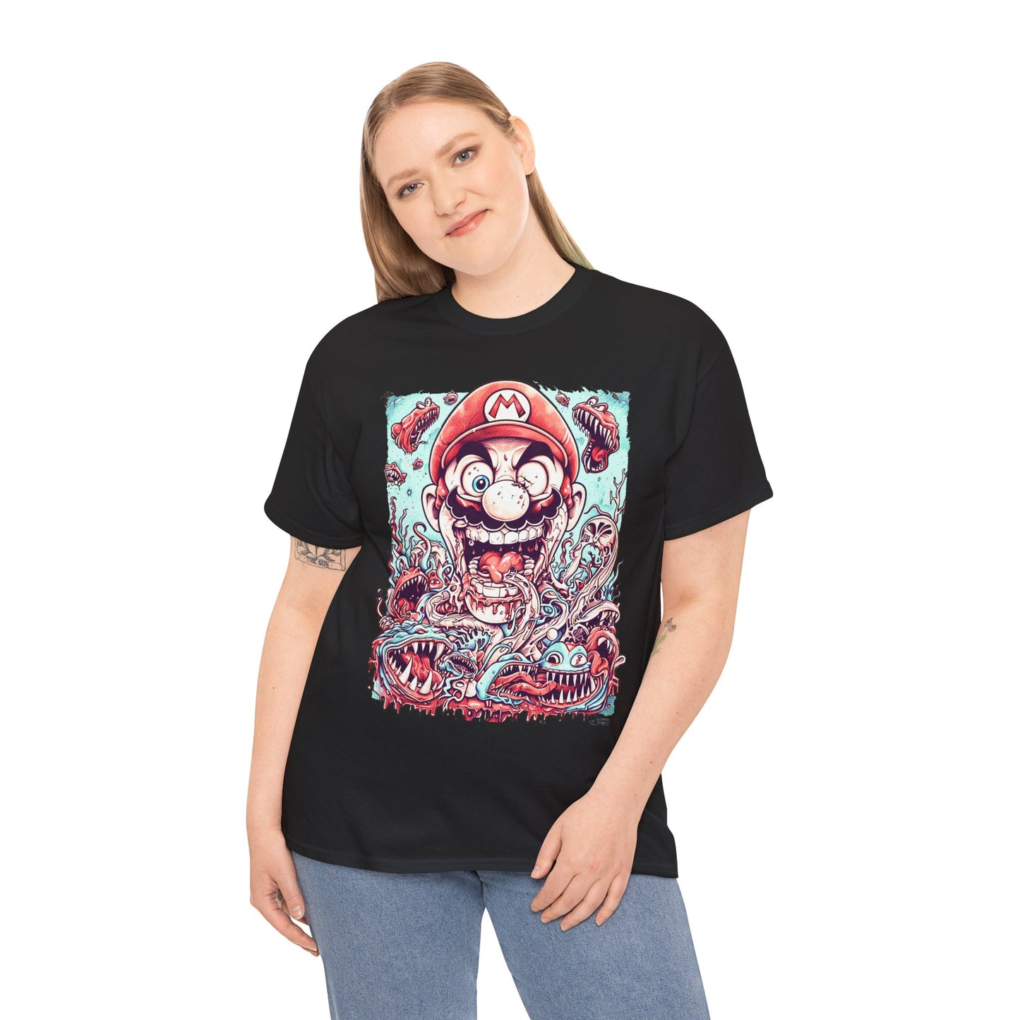 Fitzboyzprints - Mario Madness Unisex Fashion Heavy Cotton Fabric Casual Tee Shirt