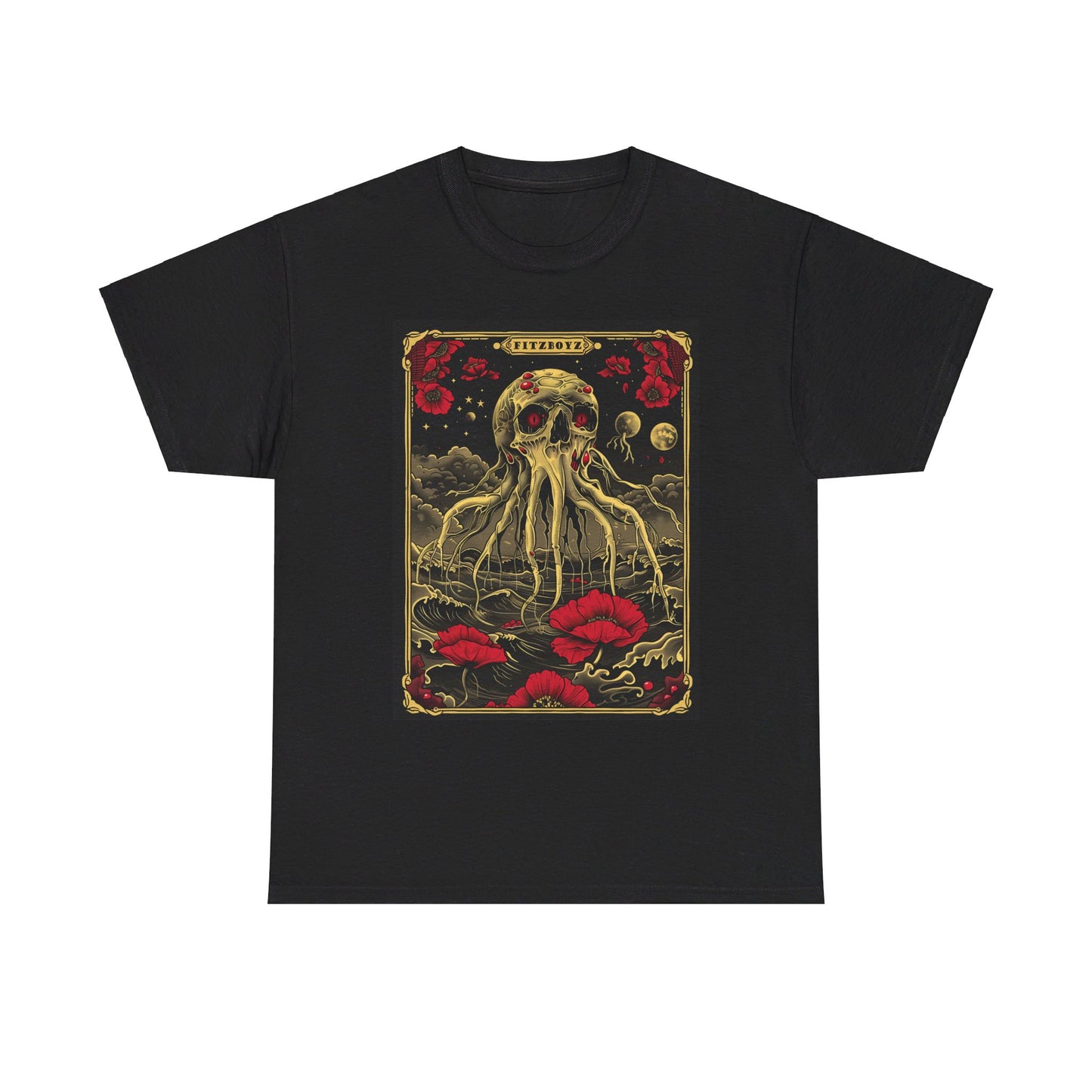 Fitzboyzprintz - Fitzboyz Octoskeleton Tarot Unisex Heavy Cotton Tee