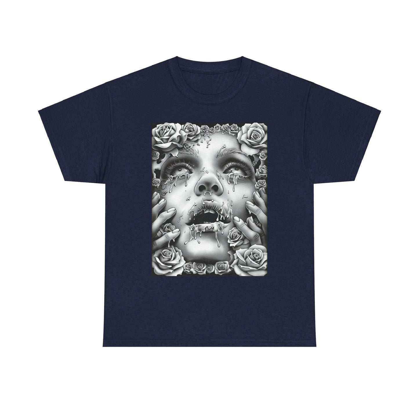 Melancholic Roses Graphic Unisex Heavy Cotton Graphic Tee