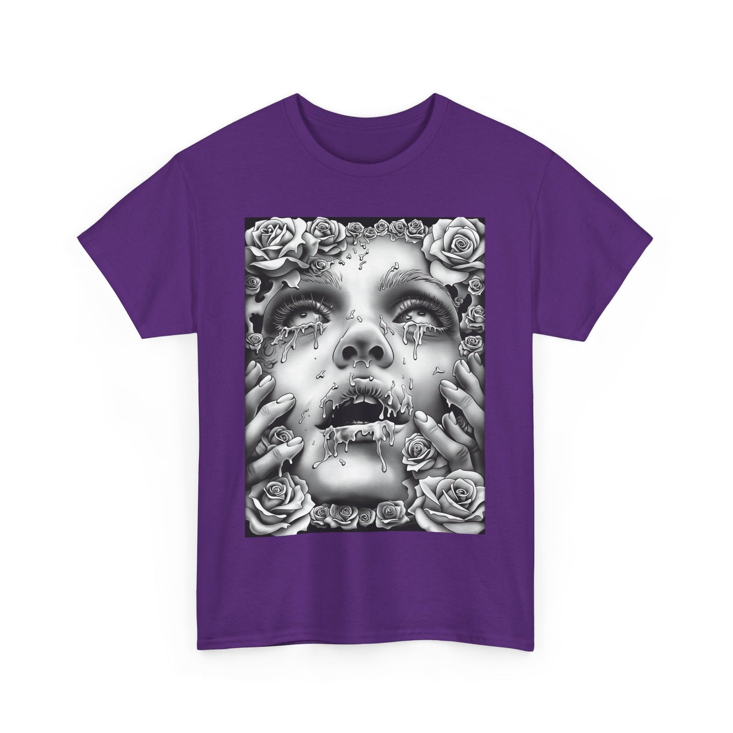 Melancholic Roses Graphic Unisex Heavy Cotton Graphic Tee
