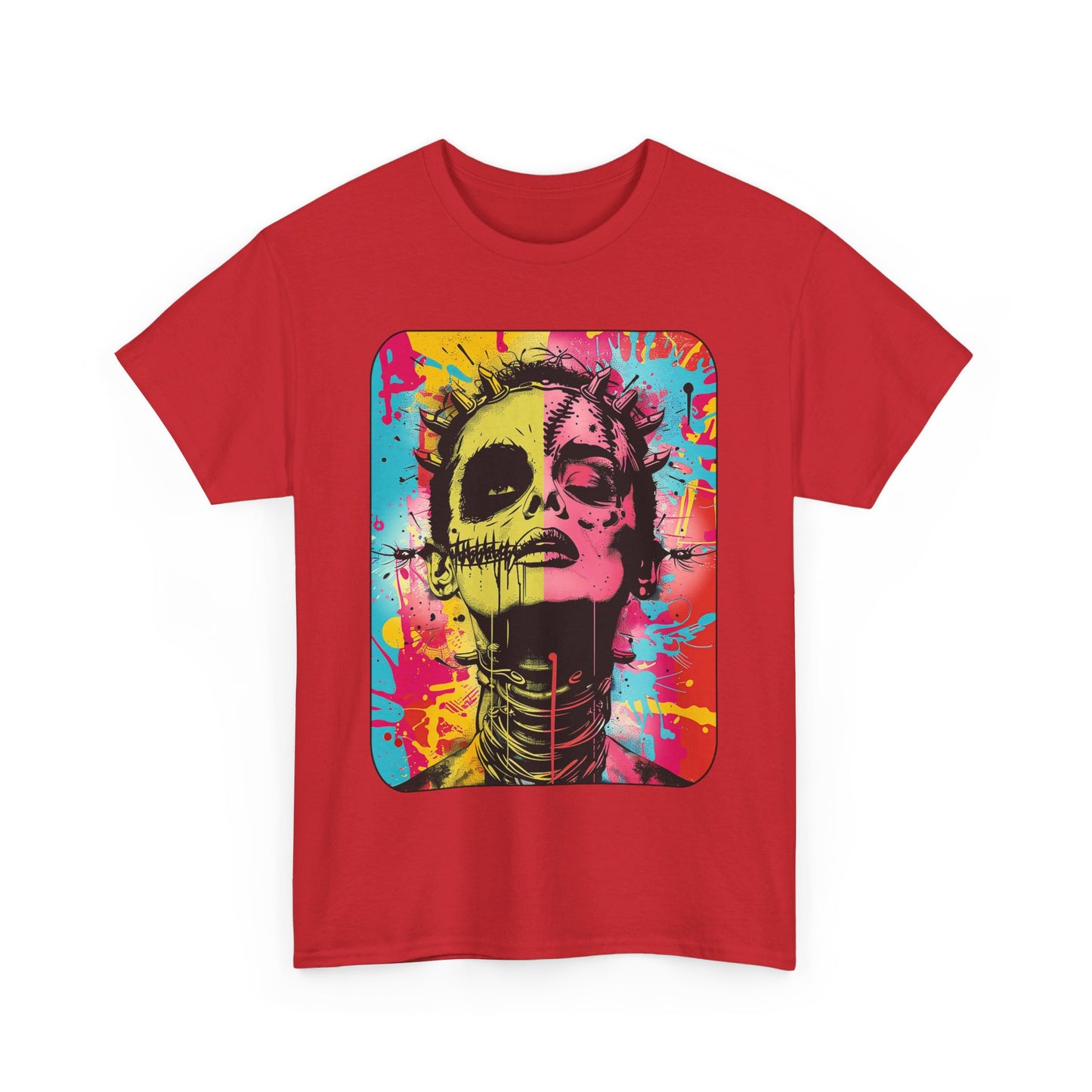 Fitzboyzprintz Bride of Frankenstein Pop Art Unisex Heavy Cotton Tee