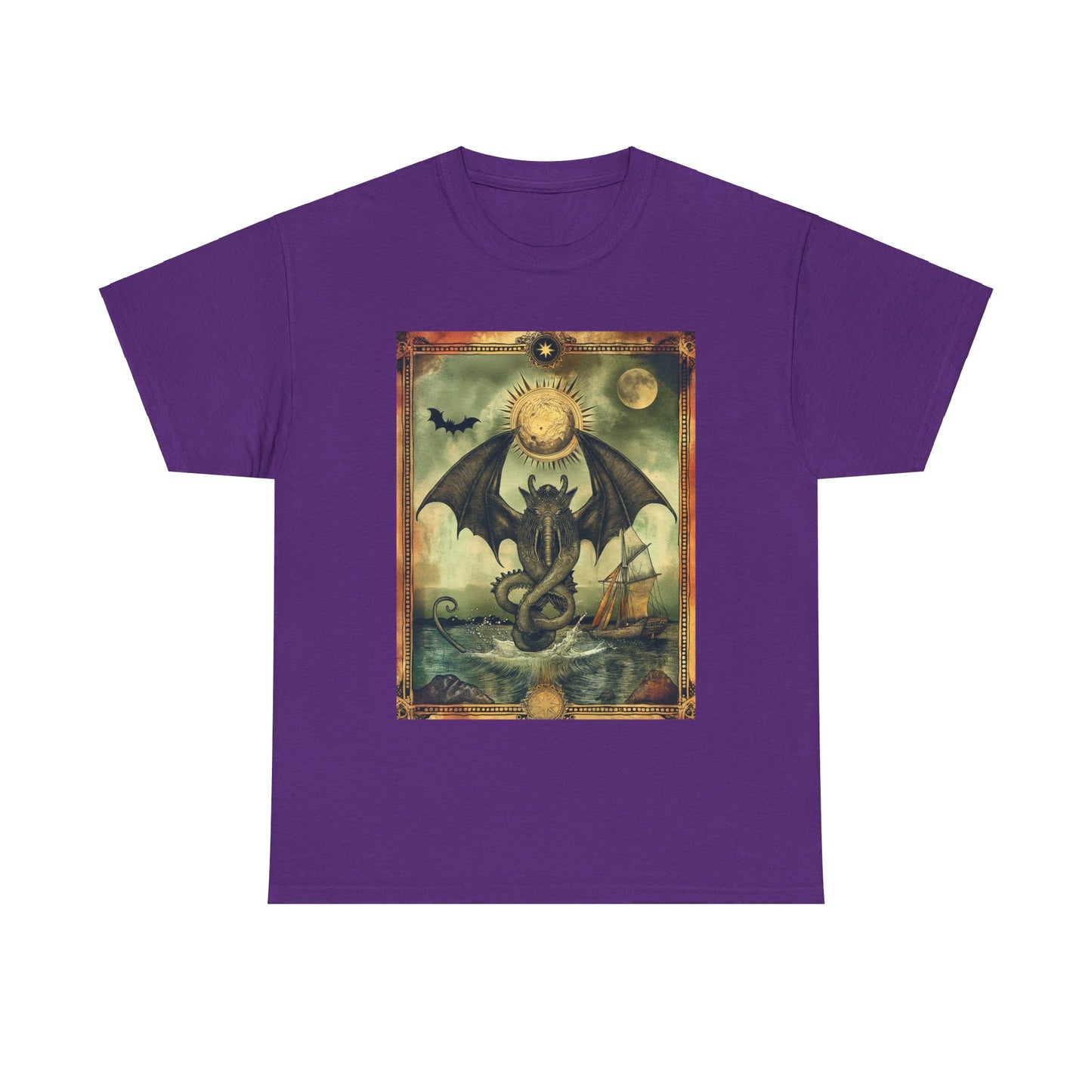 Fitzboyzprintz - Cthulu Tarot Card Unisex Heavy Cotton Graphic Tee