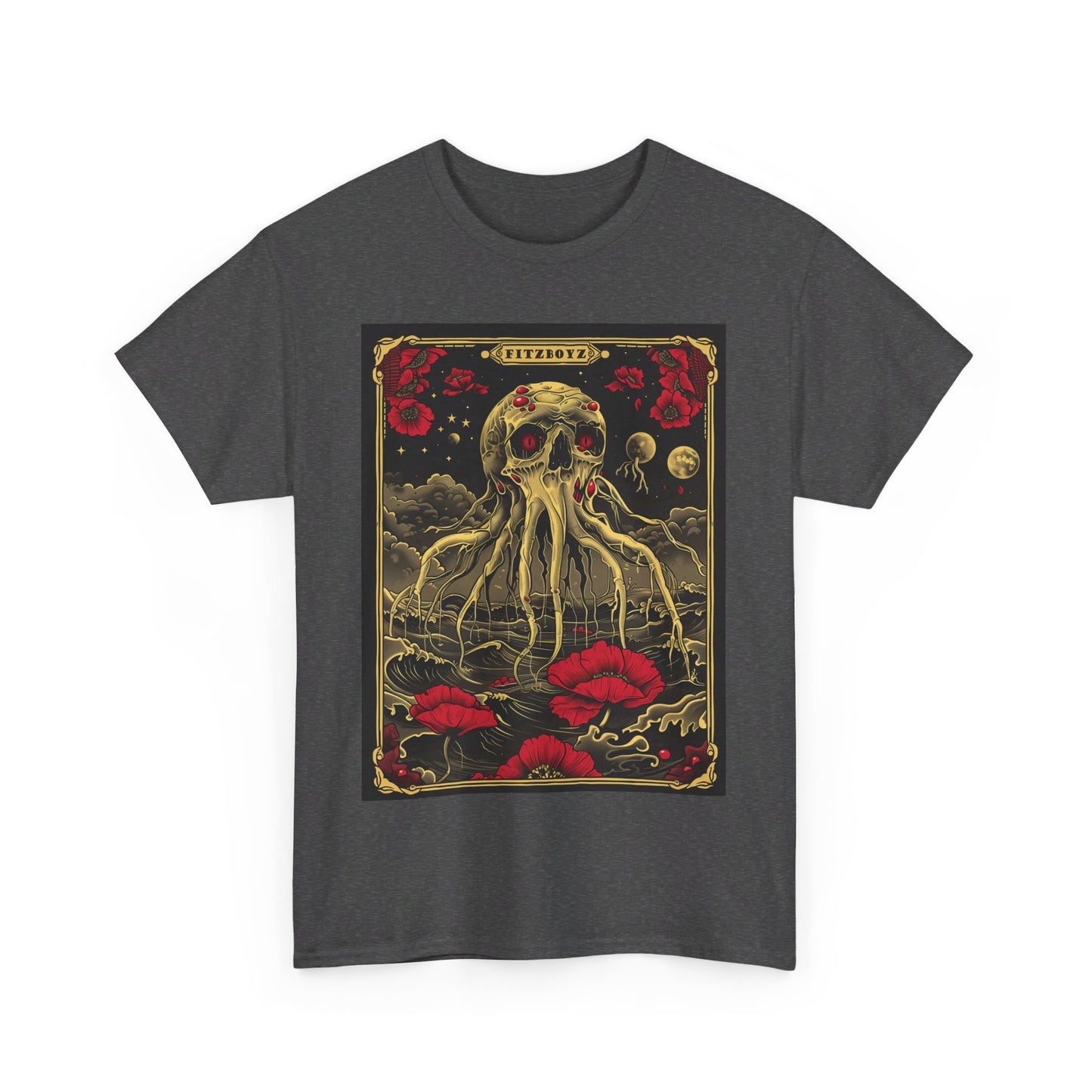 Fitzboyzprintz - Fitzboyz Octoskeleton Tarot Unisex Heavy Cotton Tee