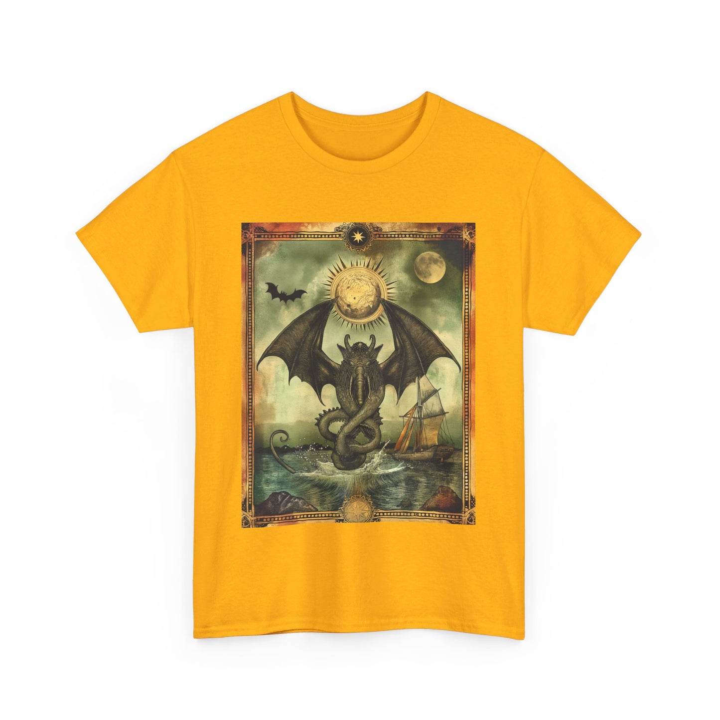 Fitzboyzprintz - Cthulu Tarot Card Unisex Heavy Cotton Graphic Tee
