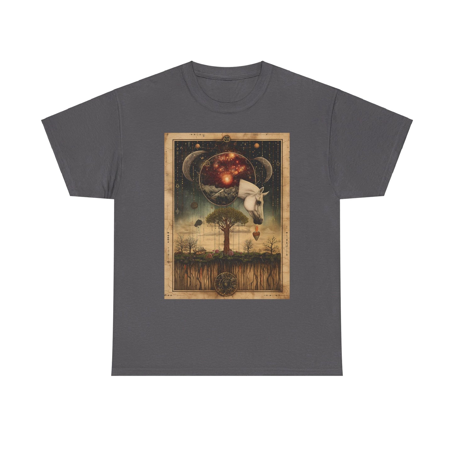 Fitzboyzprintz "Unicorn Tarot" Unisex Heavy Cotton Graphic Tee