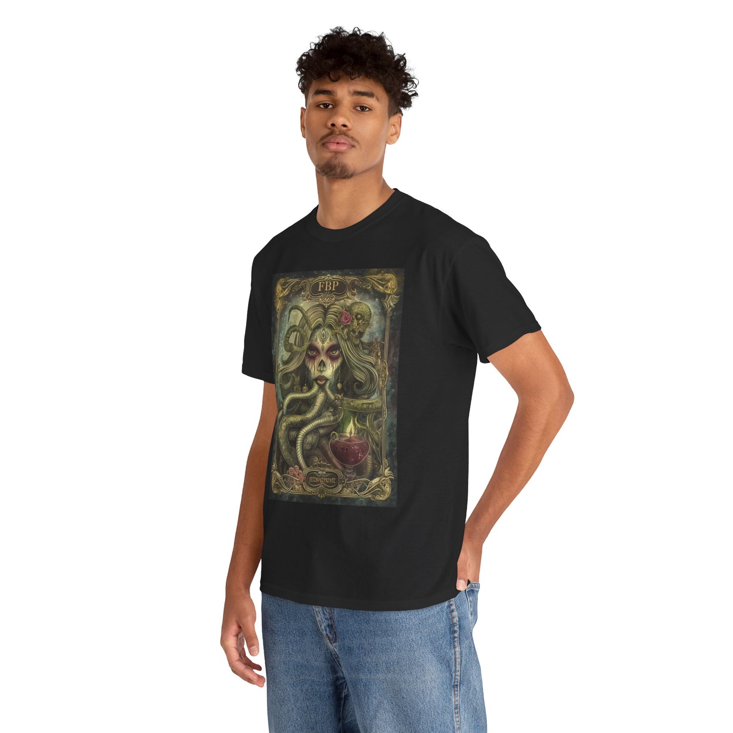 Fitzboyzprintz "Lady of the Deep" Tarot Card Unisex Heavy Cotton Graphic Tee