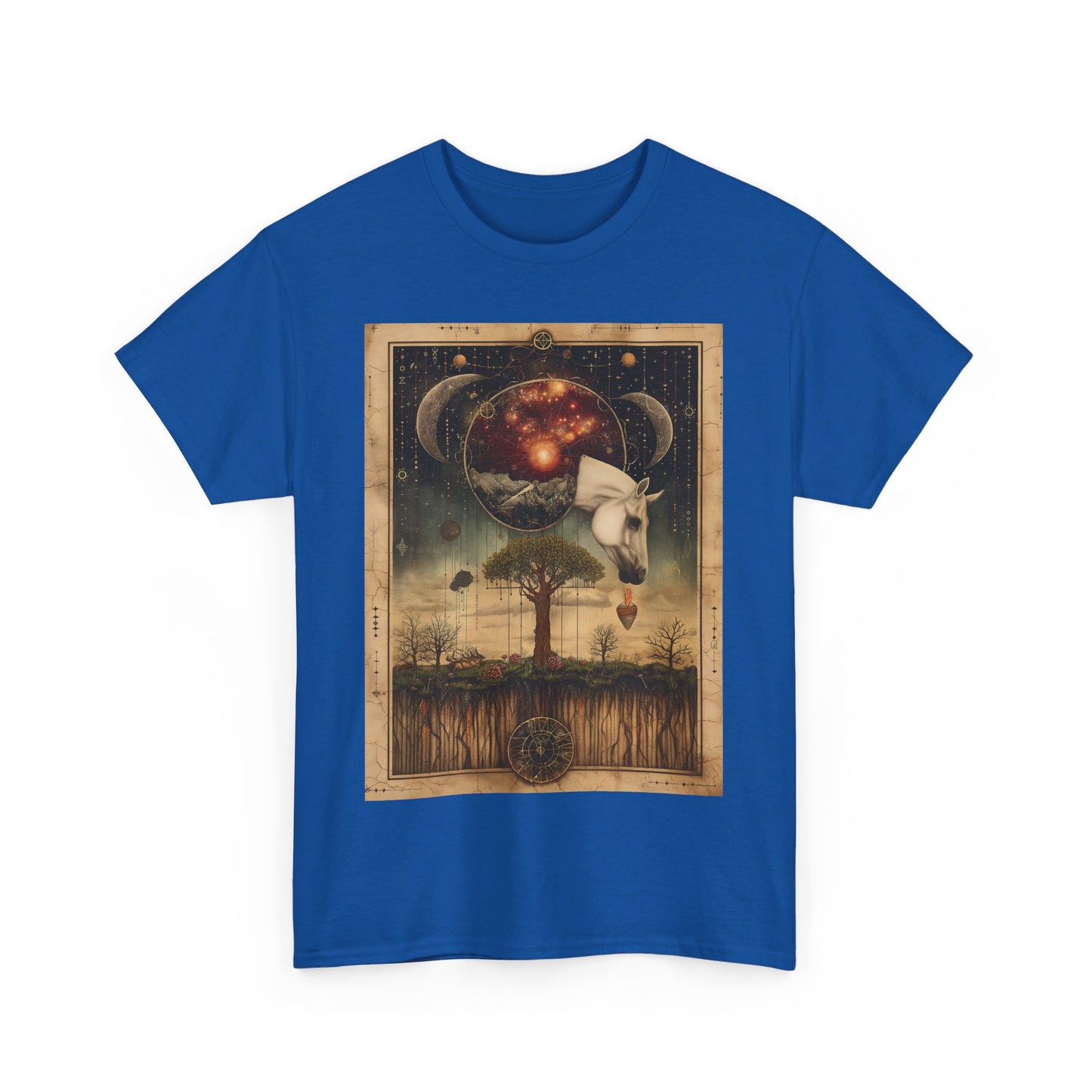 Fitzboyzprintz "Unicorn Tarot" Unisex Heavy Cotton Graphic Tee