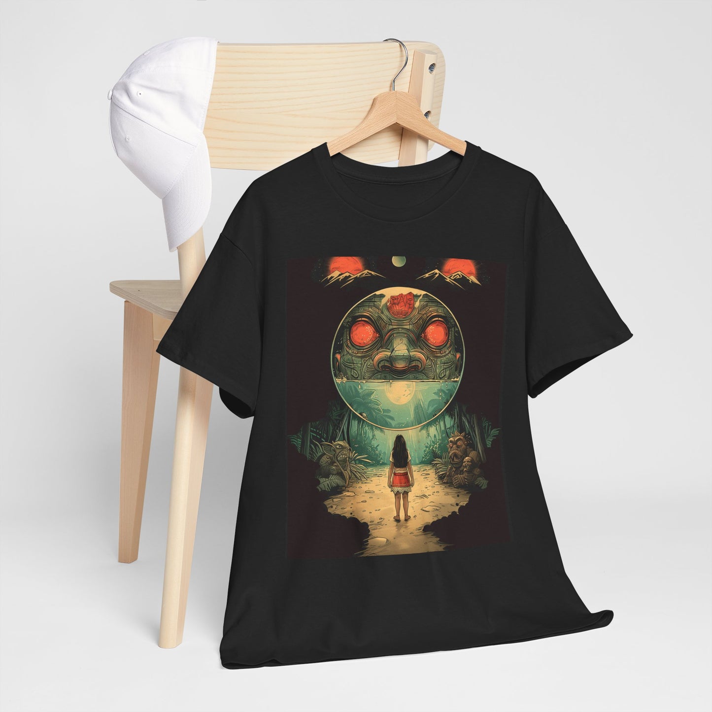 Fitzboyzprintz The Girl From Motunui Basic Unisex Fashion Heavy Cotton Fabric Streetwear Tee Shirt