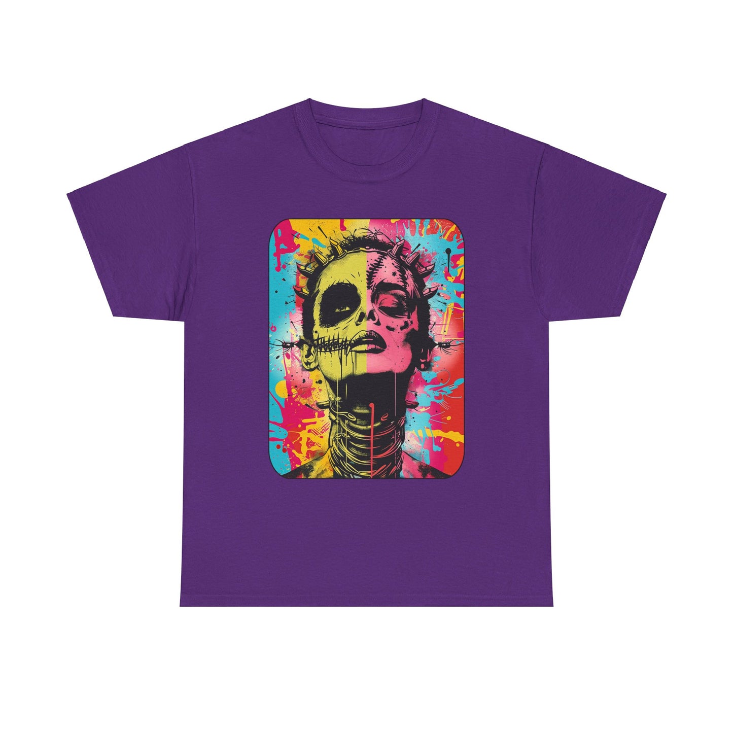 Fitzboyzprintz Bride of Frankenstein Pop Art Unisex Heavy Cotton Tee