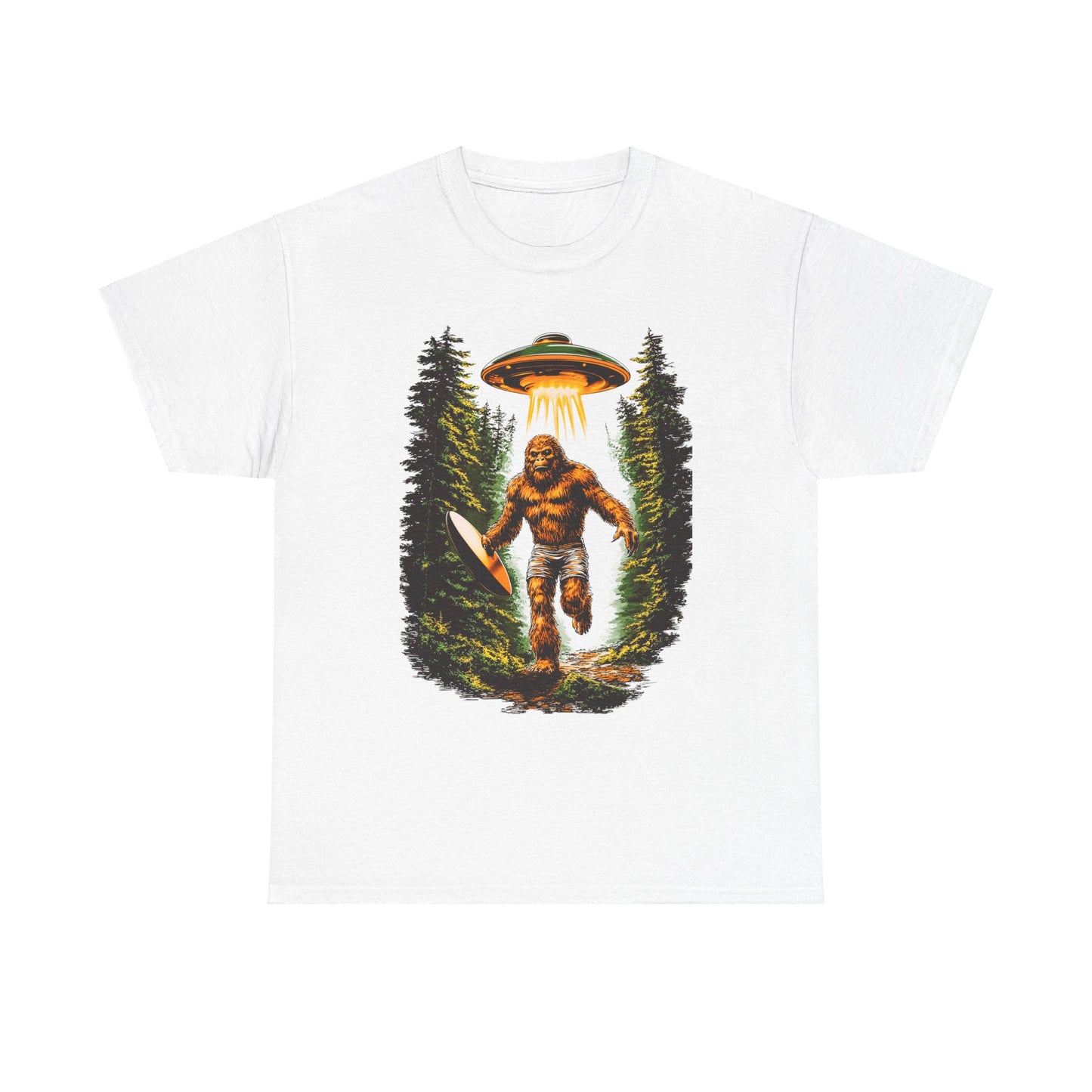 Sasquatch Abduction Unisex Heavy Cotton Tee