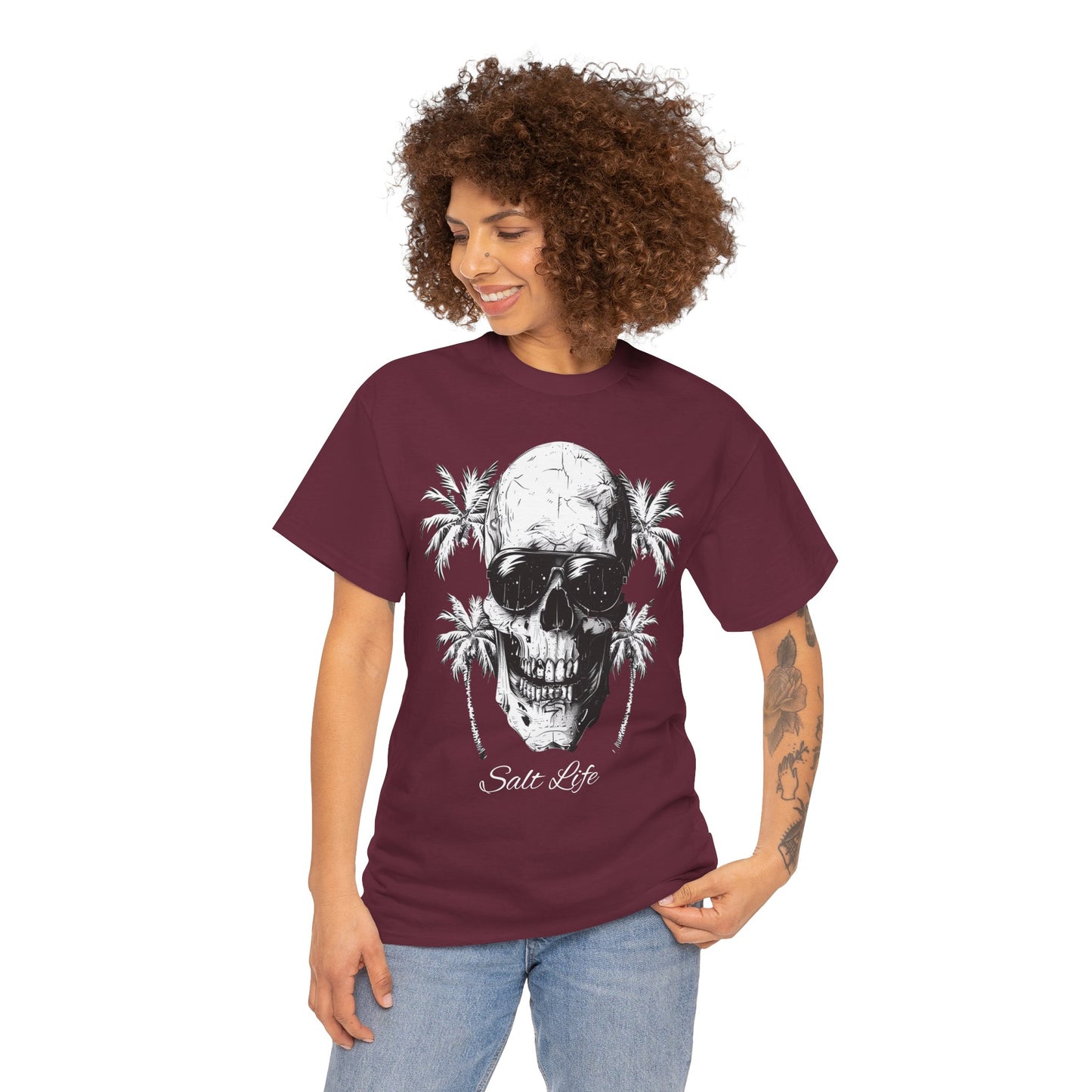 Salt Life Skull Beach Vibes Unisex Heavy Cotton Tee
