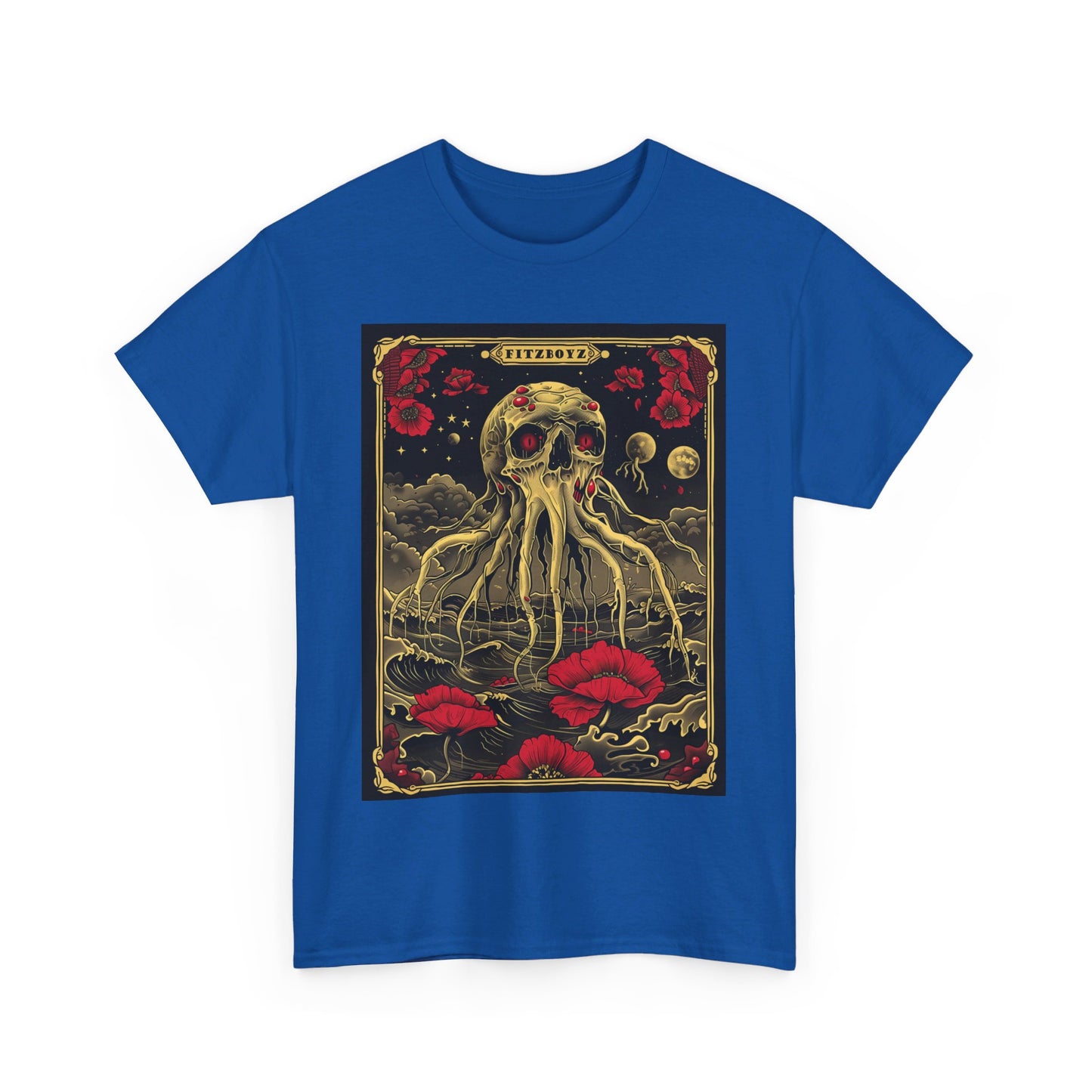 Fitzboyzprintz - Fitzboyz Octoskeleton Tarot Unisex Heavy Cotton Tee