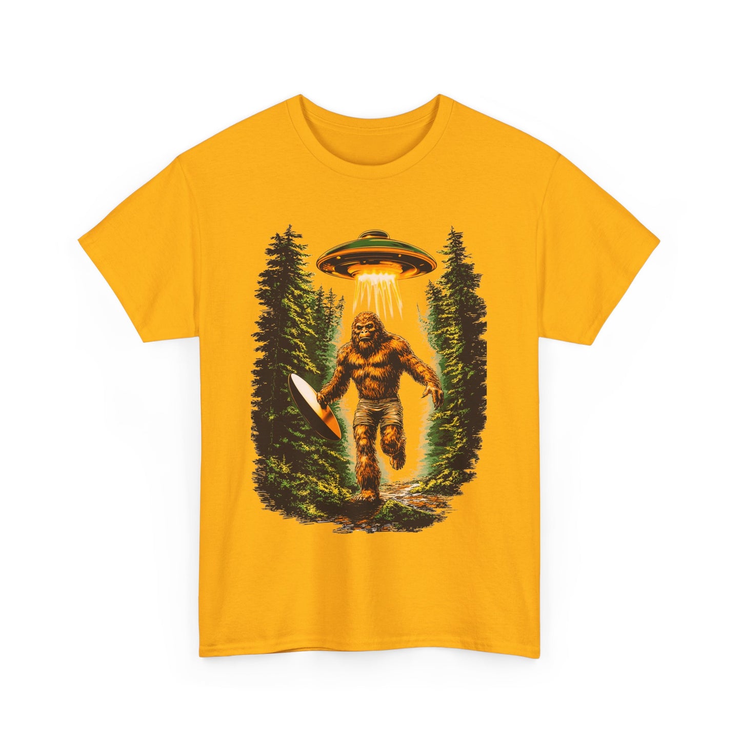 Sasquatch Abduction Unisex Heavy Cotton Tee