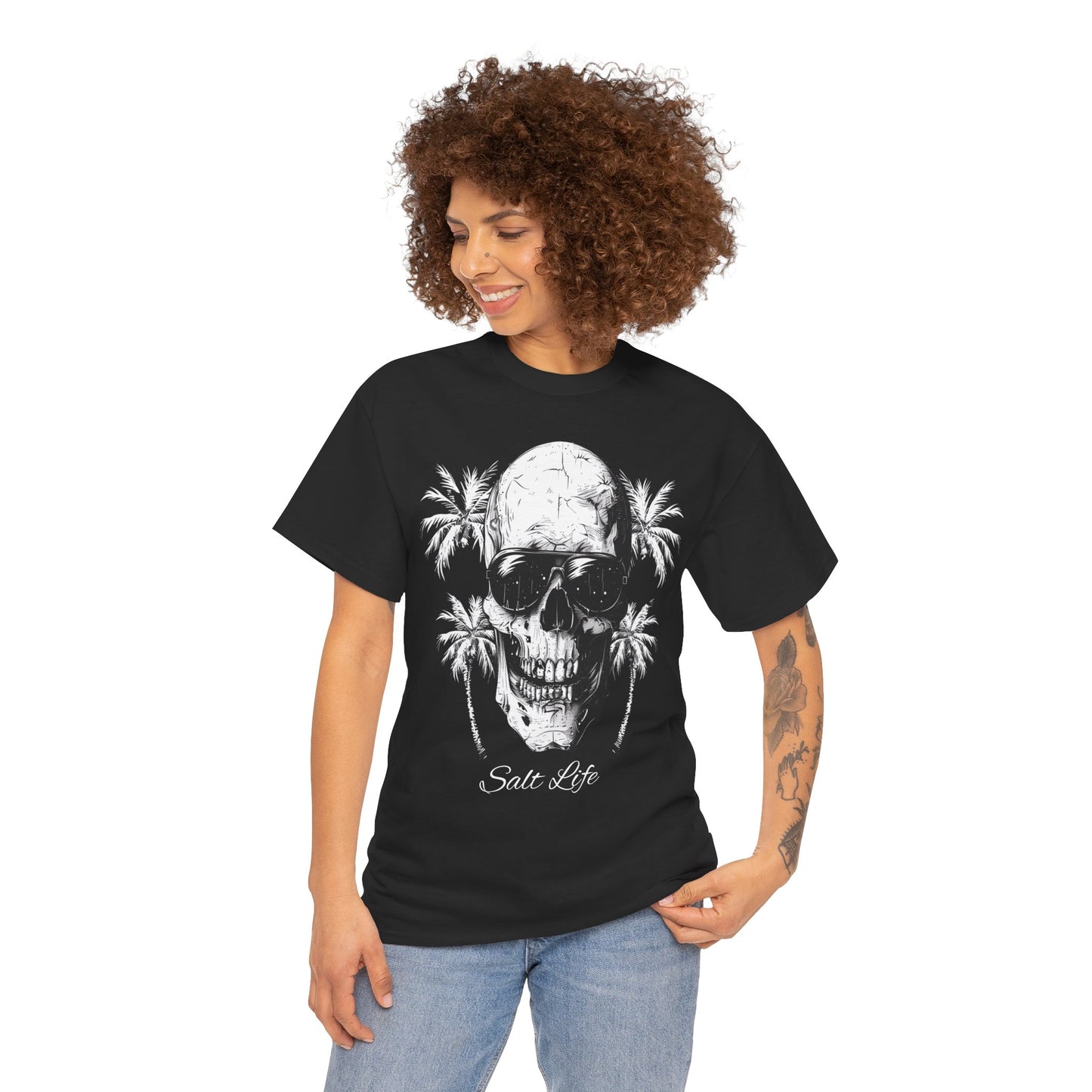 Salt Life Skull Beach Vibes Unisex Heavy Cotton Tee