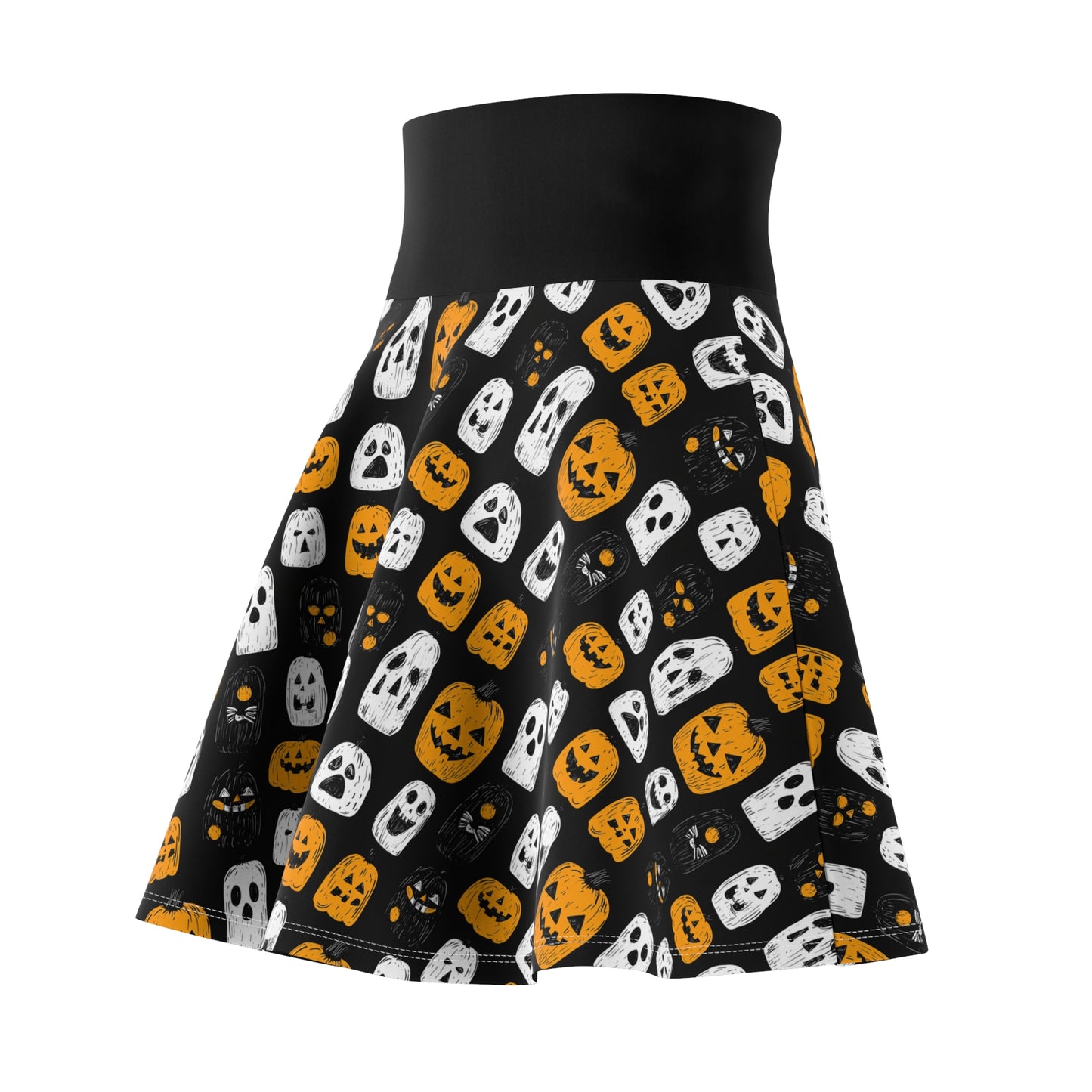 Halloween Print Women's Skater Skirt