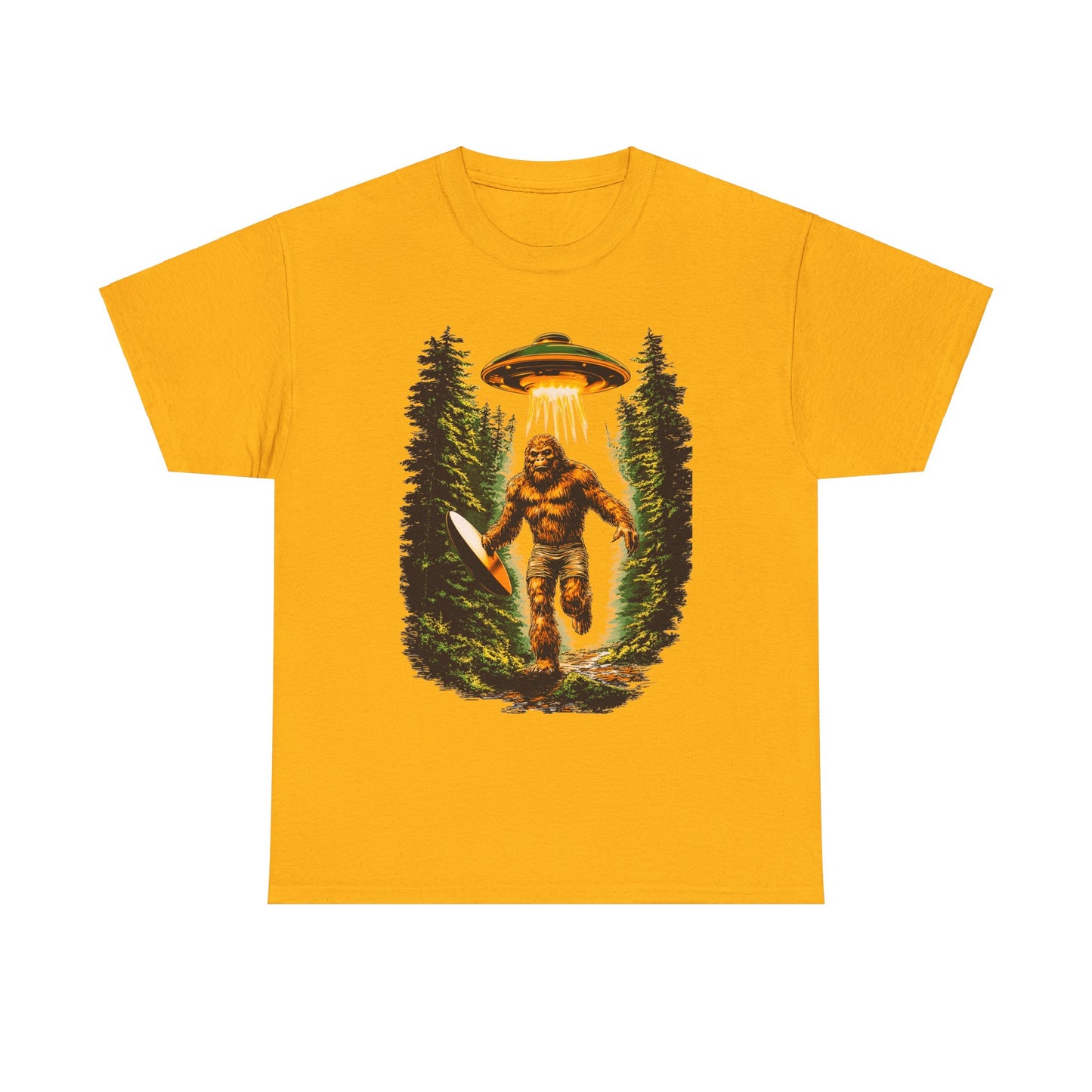 Sasquatch Abduction Unisex Heavy Cotton Tee