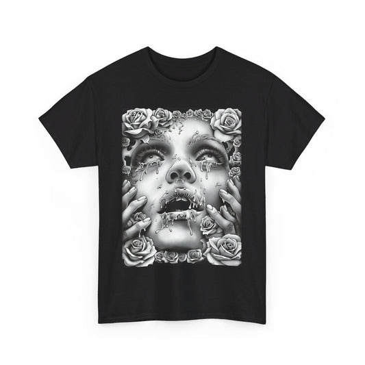 Melancholic Roses Graphic Unisex Heavy Cotton Graphic Tee