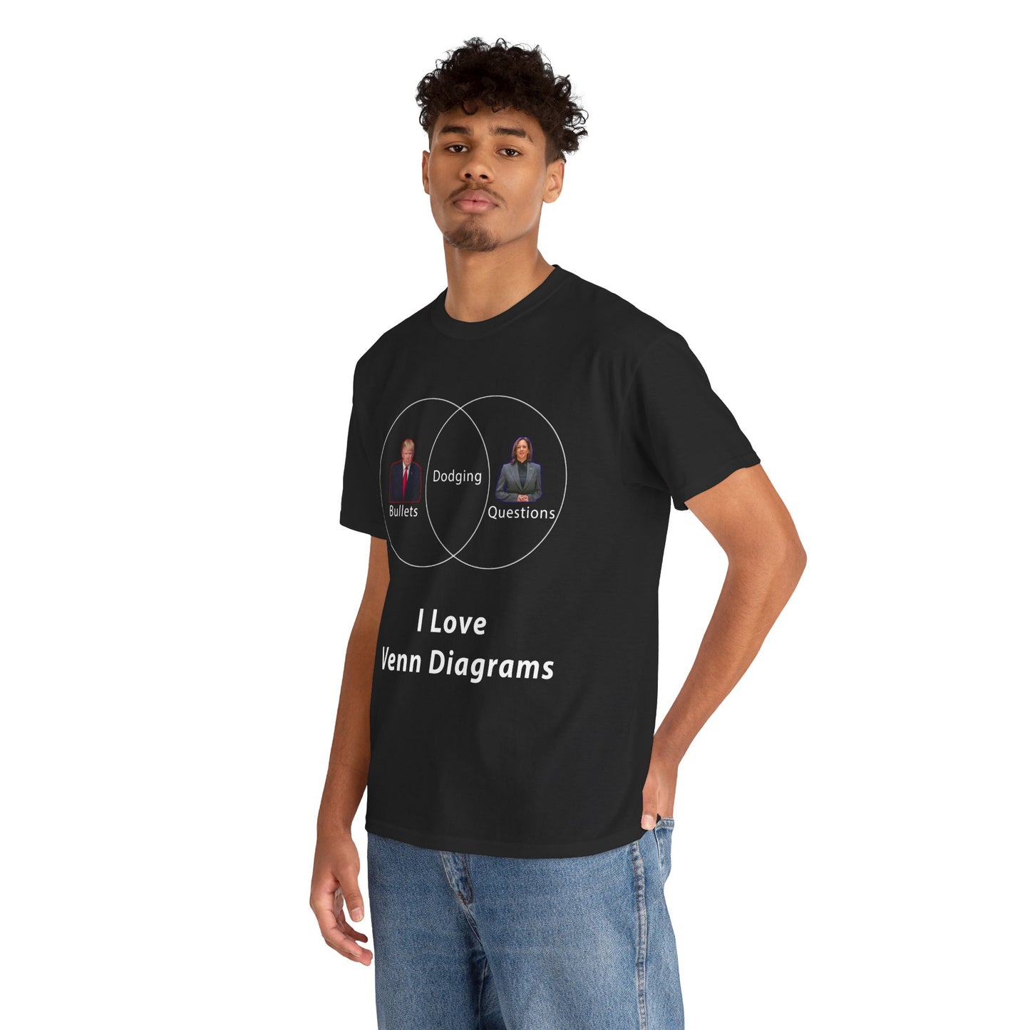 I Love Venn Diagrams Unisex Heavy Cotton Tee