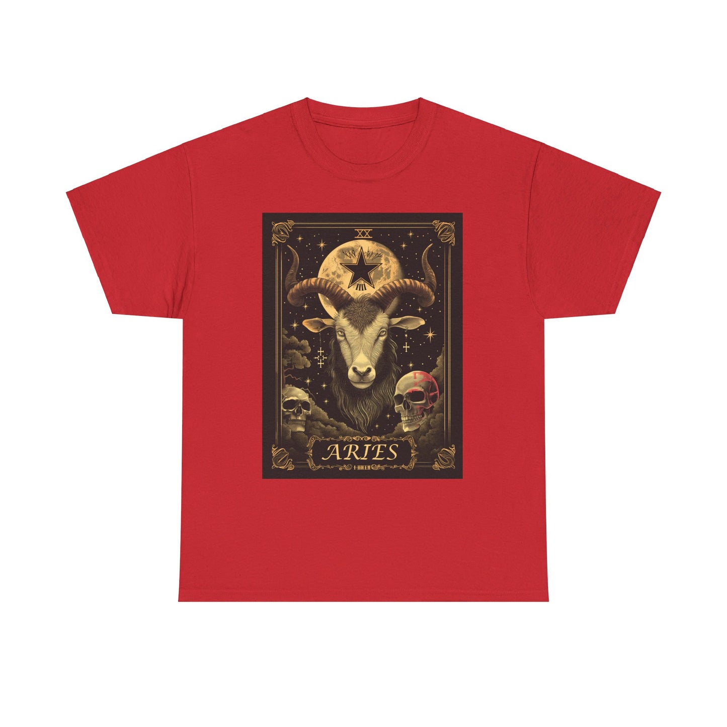 Fitzboyzprintz - Aries Tarot Card Unisex Heavy Cotton Graphic Tee