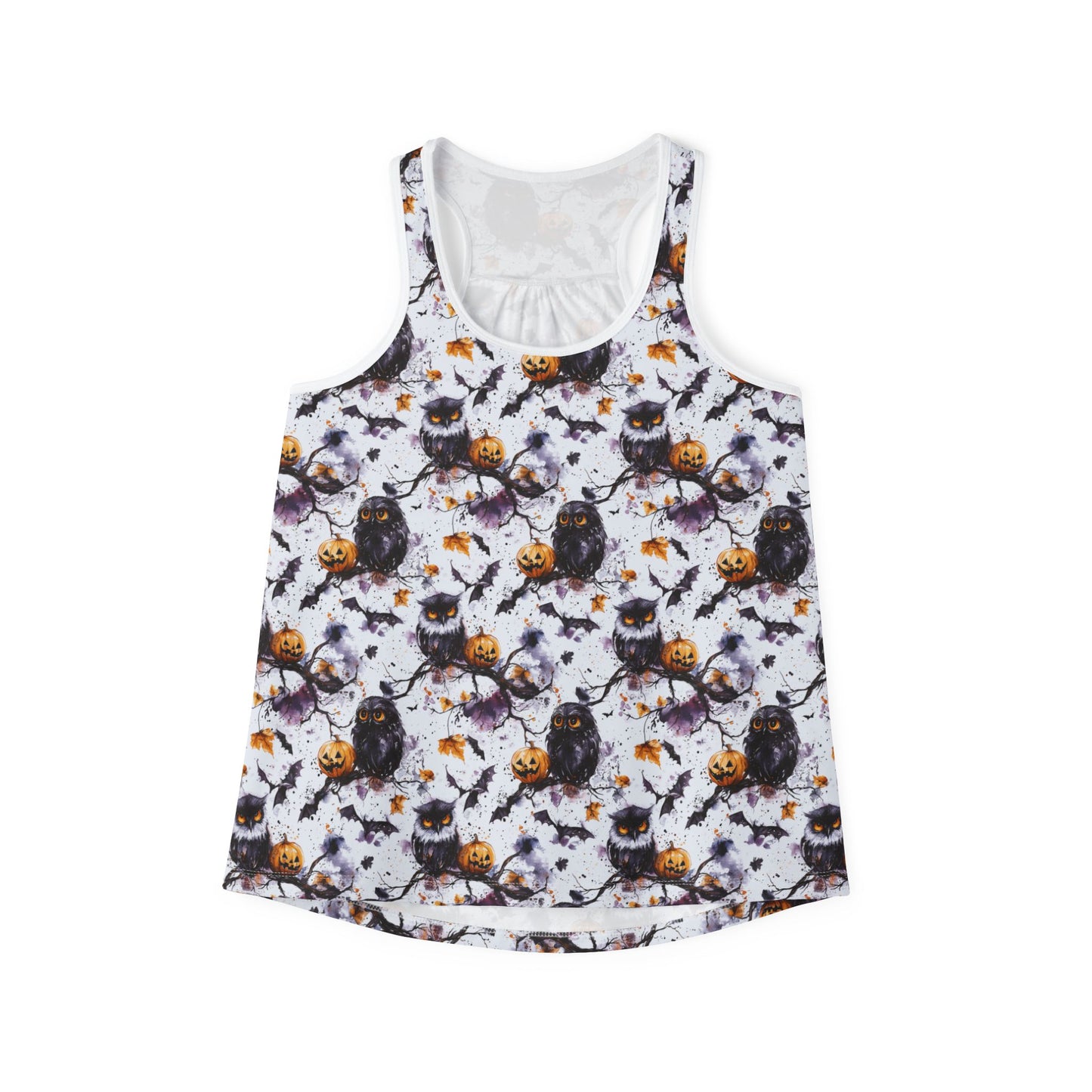 Halloween Owl Pattern Women's Tank Top