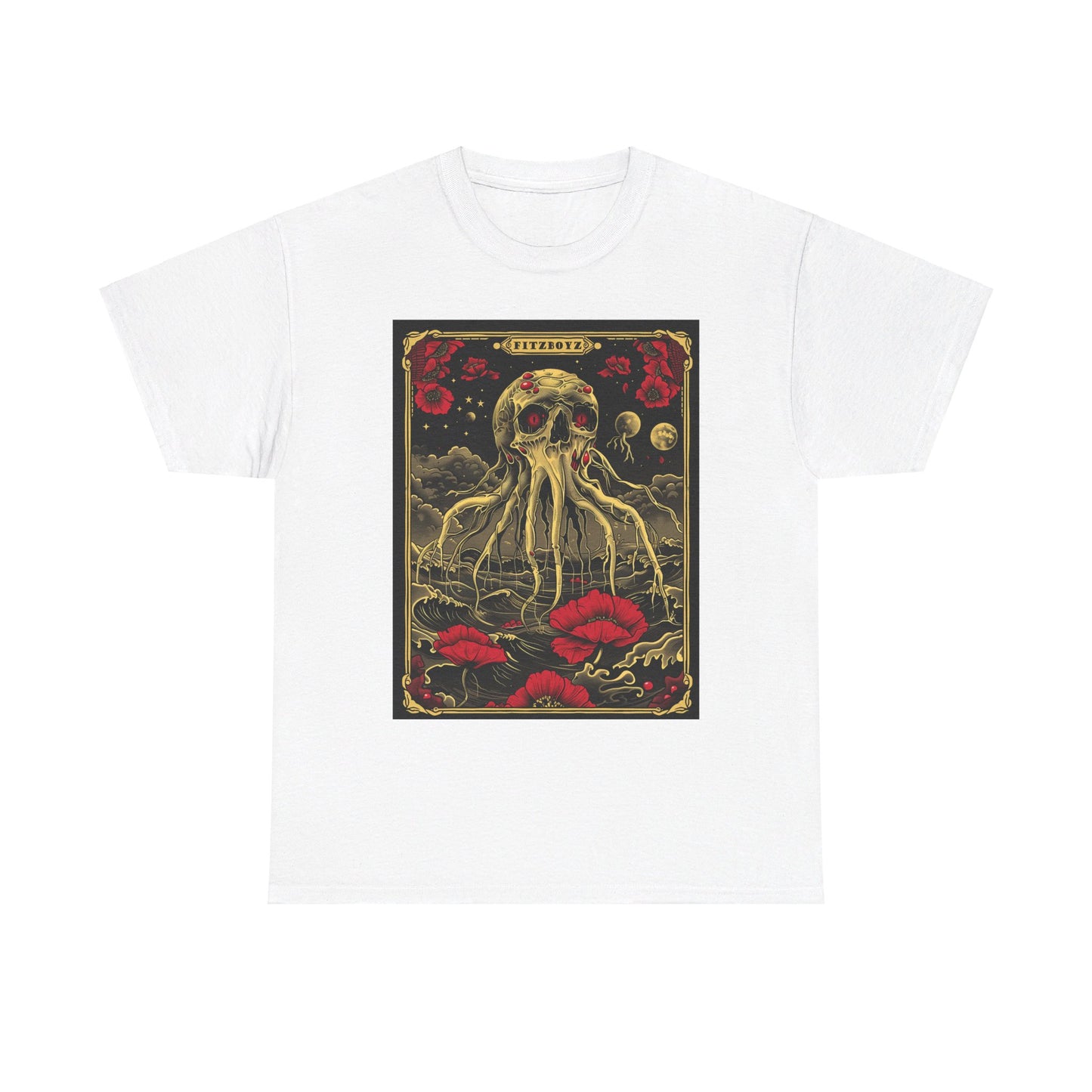 Fitzboyzprintz - Fitzboyz Octoskeleton Tarot Unisex Heavy Cotton Tee
