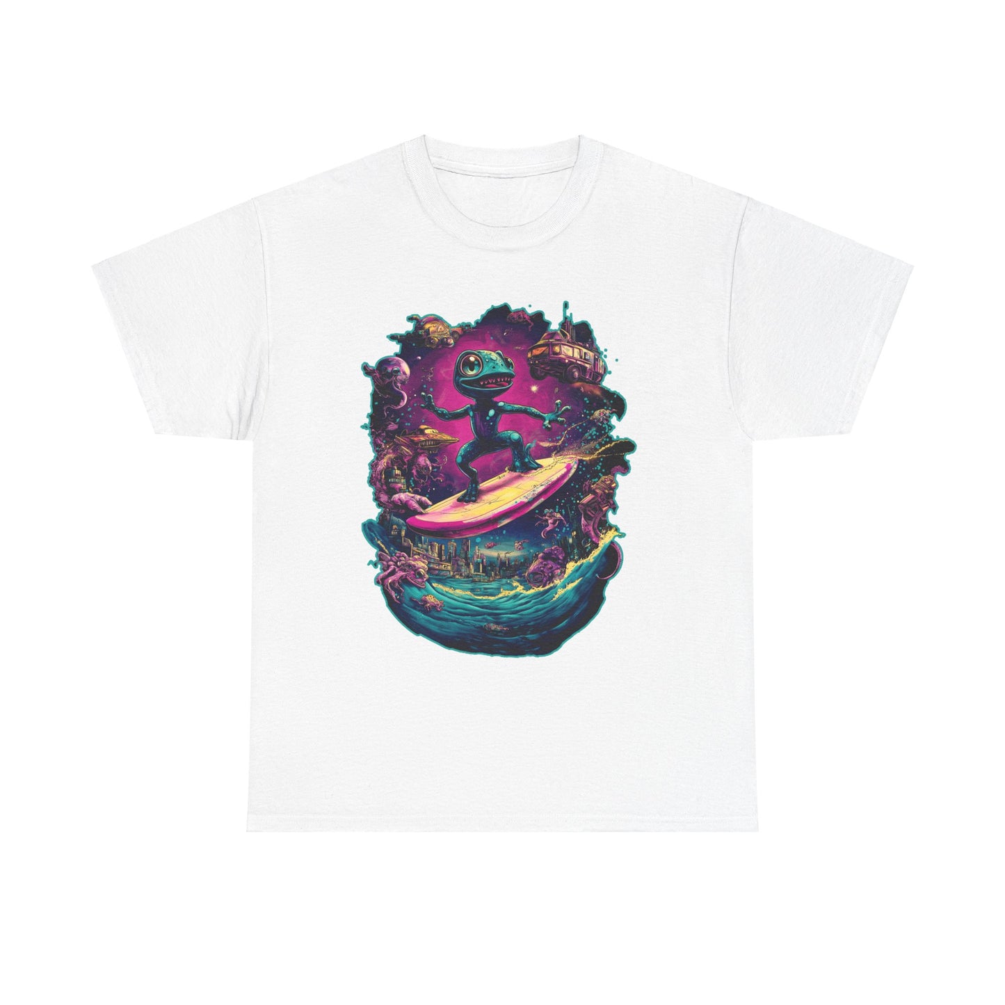 Gecko Surfer Unisex Heavy Cotton Tee