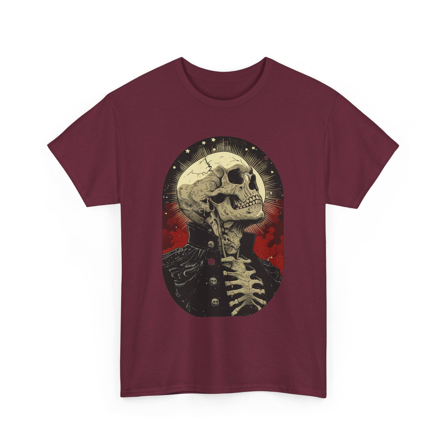 Fitzboyzprintz Skeleton Moon Unisex Heavy Cotton Tee