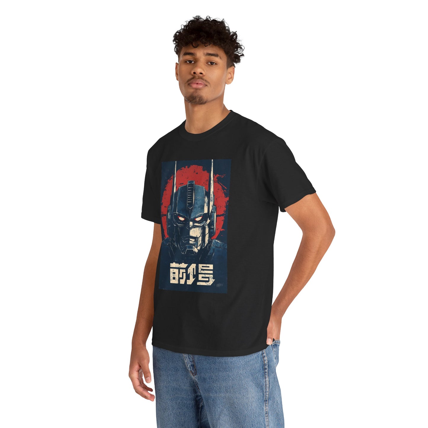 Vintage Style Robot Helmet Unisex Heavy Cotton Tee
