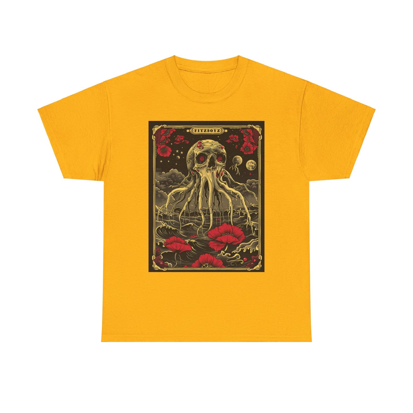 Fitzboyzprintz - Fitzboyz Octoskeleton Tarot Unisex Heavy Cotton Tee
