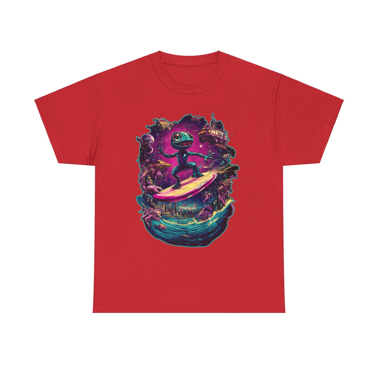 Gecko Surfer Unisex Heavy Cotton Tee