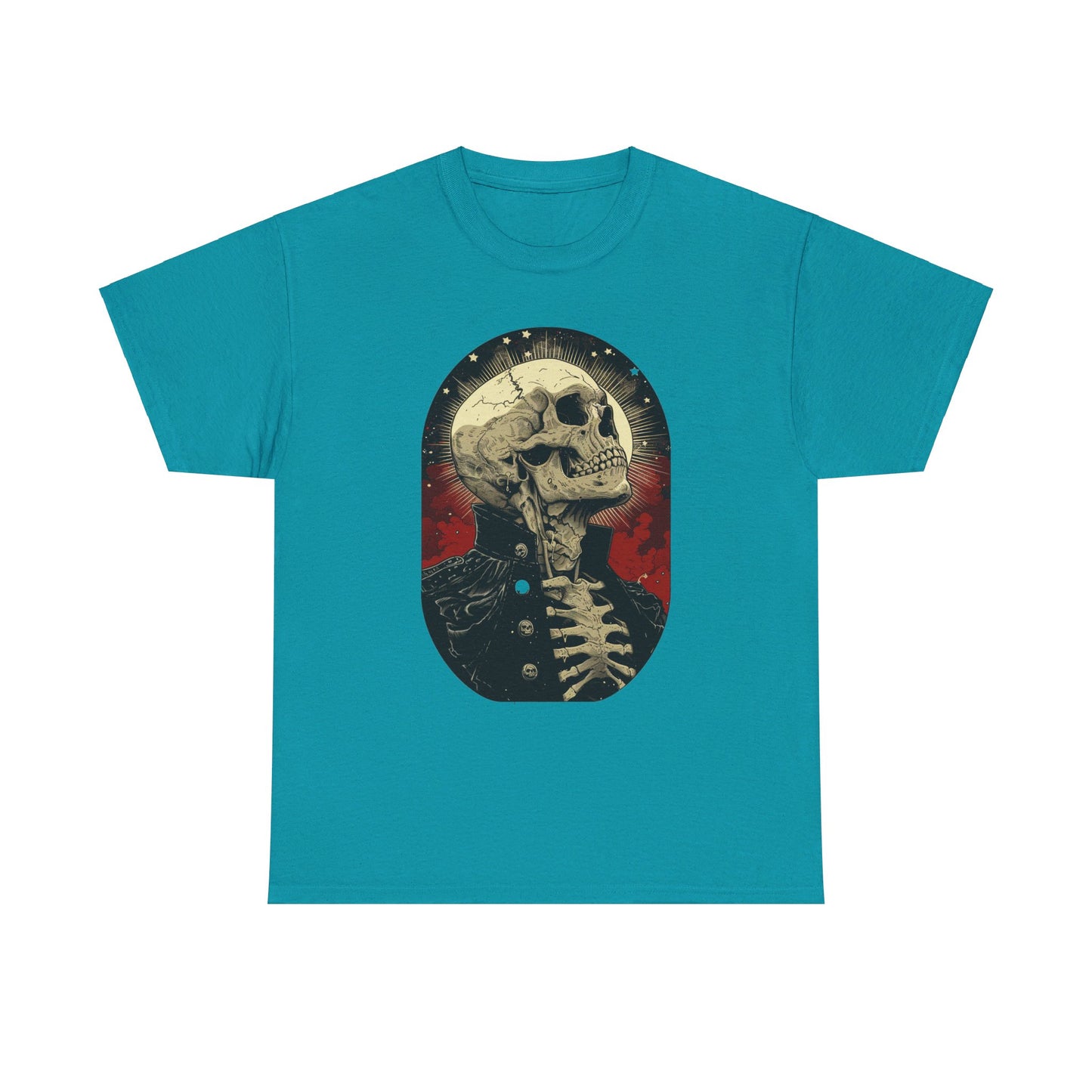 Fitzboyzprintz Skeleton Moon Unisex Heavy Cotton Tee