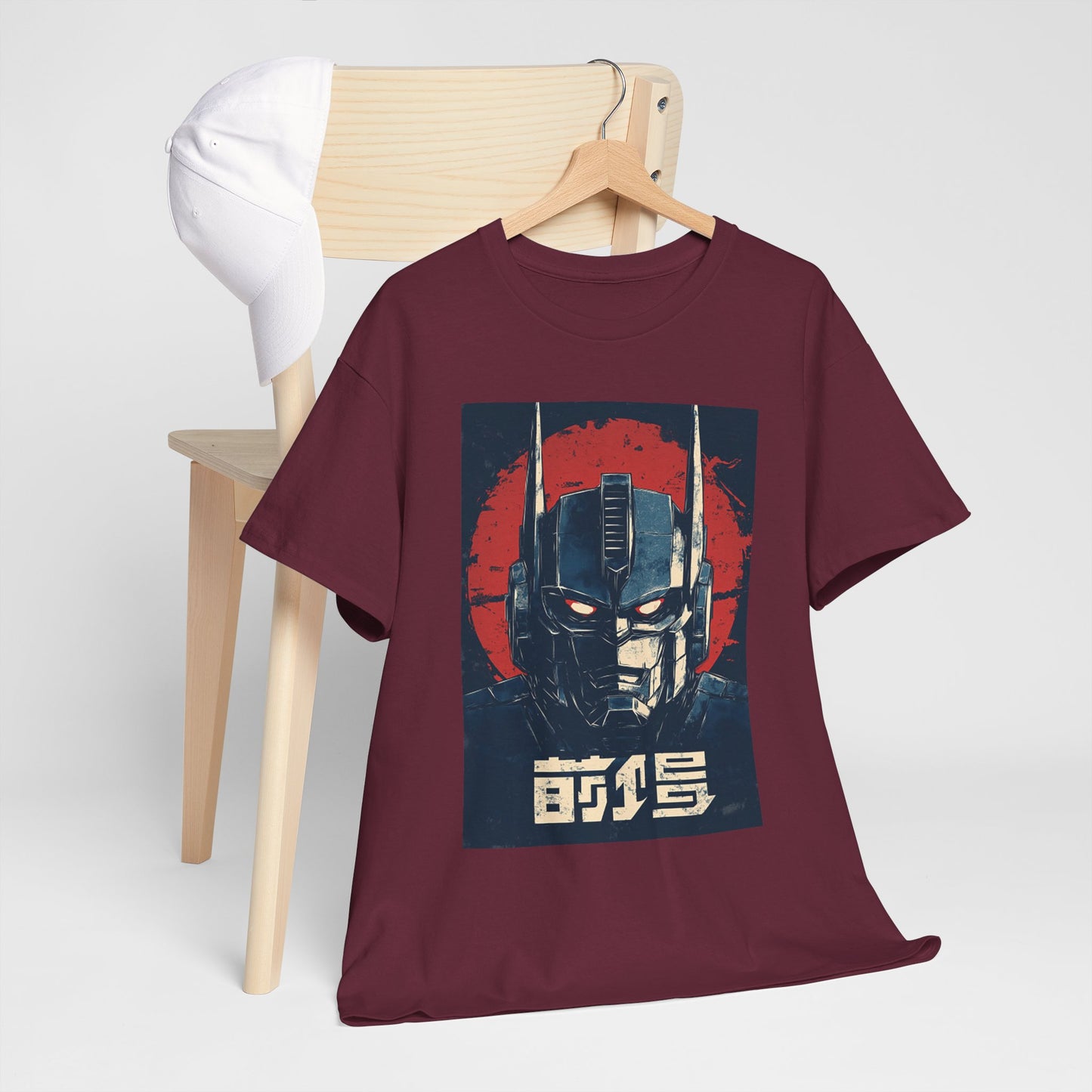 Vintage Style Robot Helmet Unisex Heavy Cotton Tee