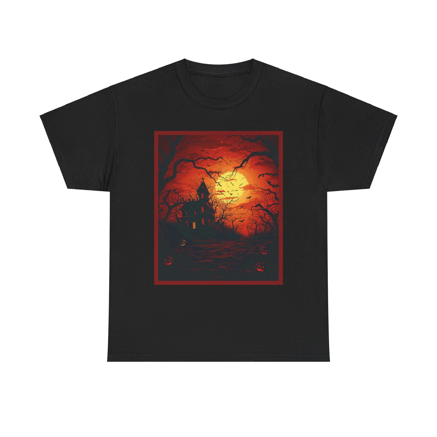 Spooky Dark Halloween Unisex Heavy Cotton Tee