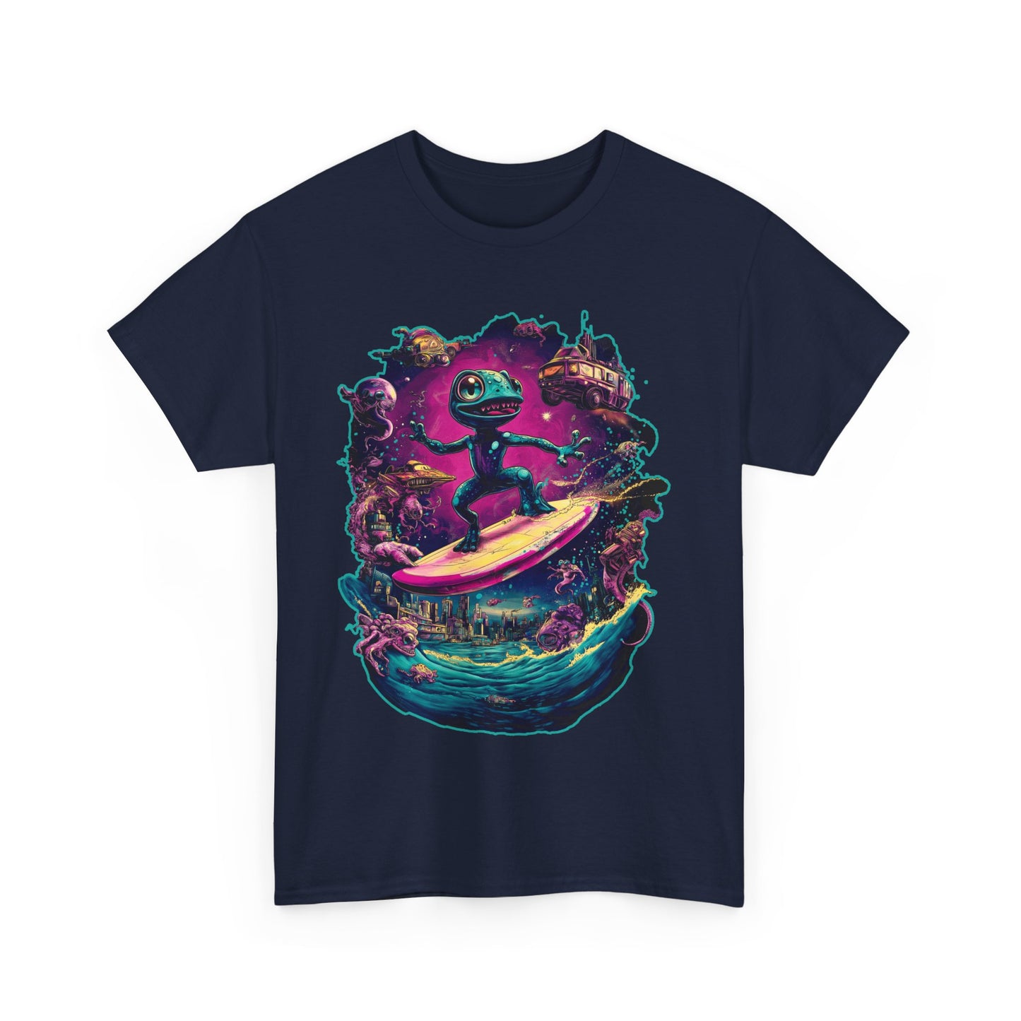 Gecko Surfer Unisex Heavy Cotton Tee