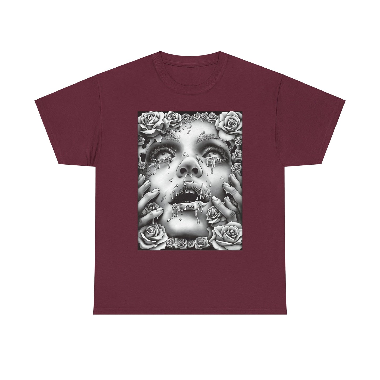 Melancholic Roses Graphic Unisex Heavy Cotton Graphic Tee