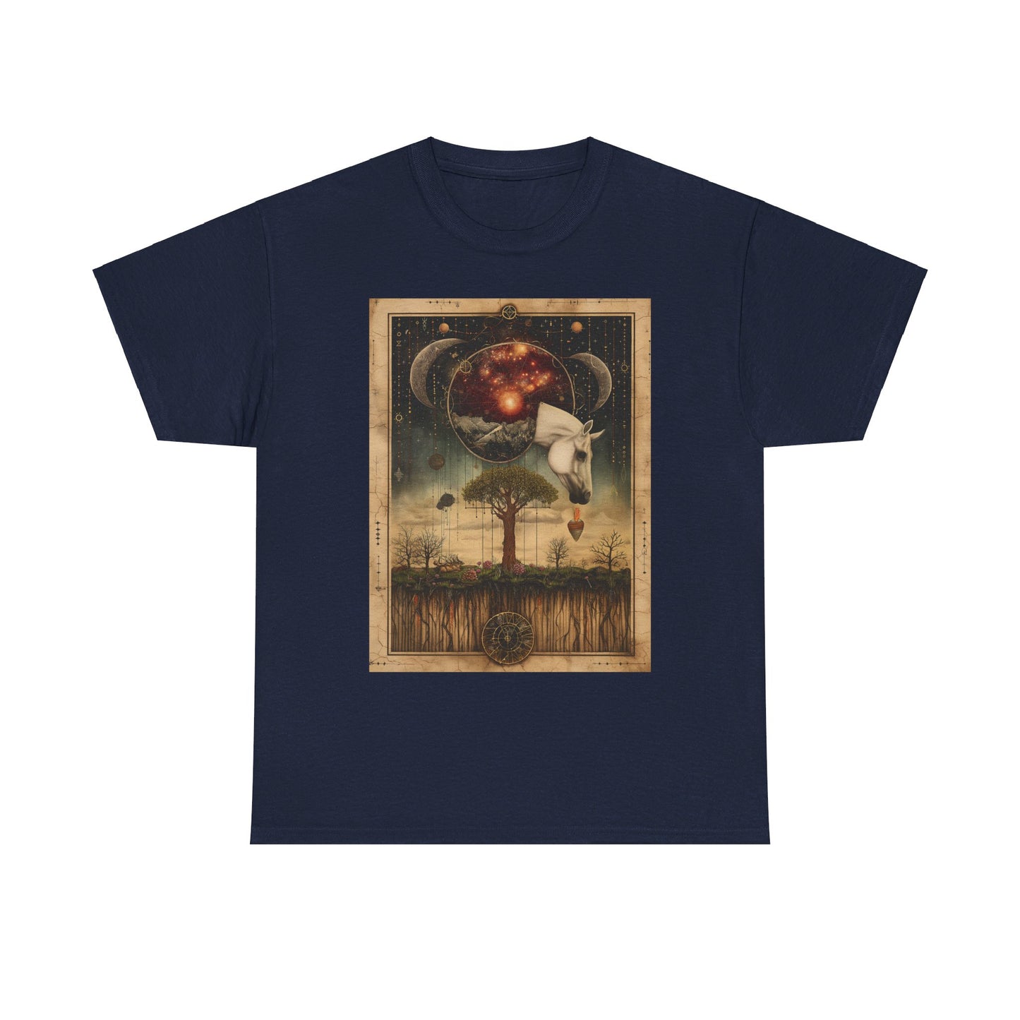 Fitzboyzprintz "Unicorn Tarot" Unisex Heavy Cotton Graphic Tee