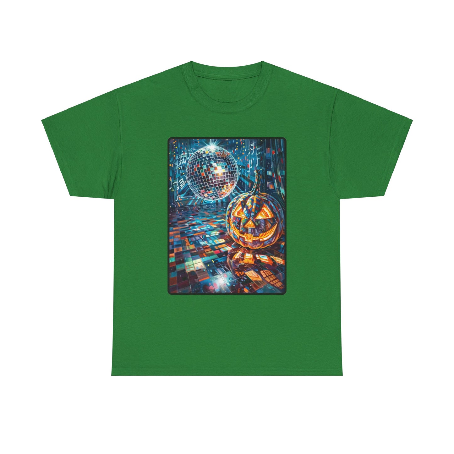 Fitzboyzprintz Pop Art Pumpkin Disco Unisex Fashion Heavy Cotton Fabric Graphic Tee Shirt