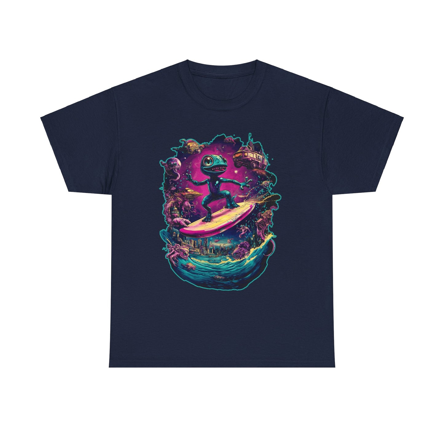 Gecko Surfer Unisex Heavy Cotton Tee