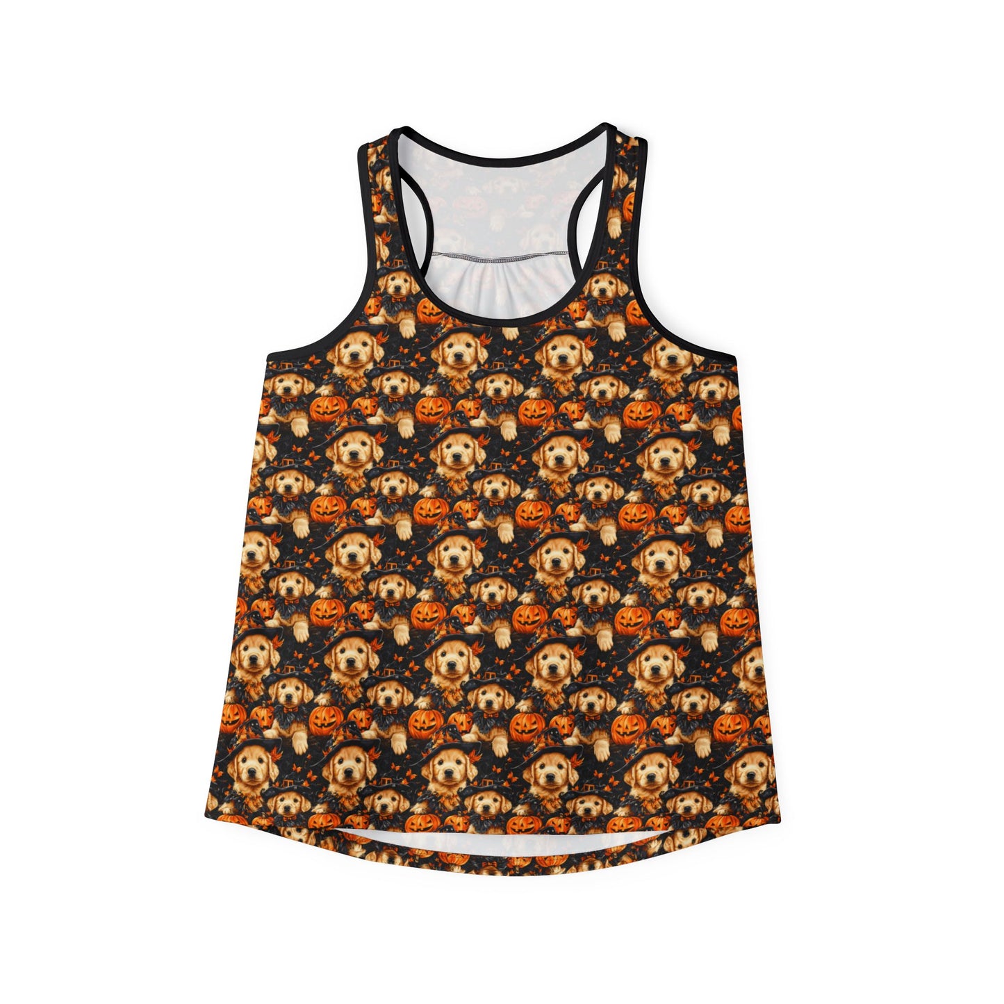Happy Howl-O-Ween Golden Retriever Women's Tank Top