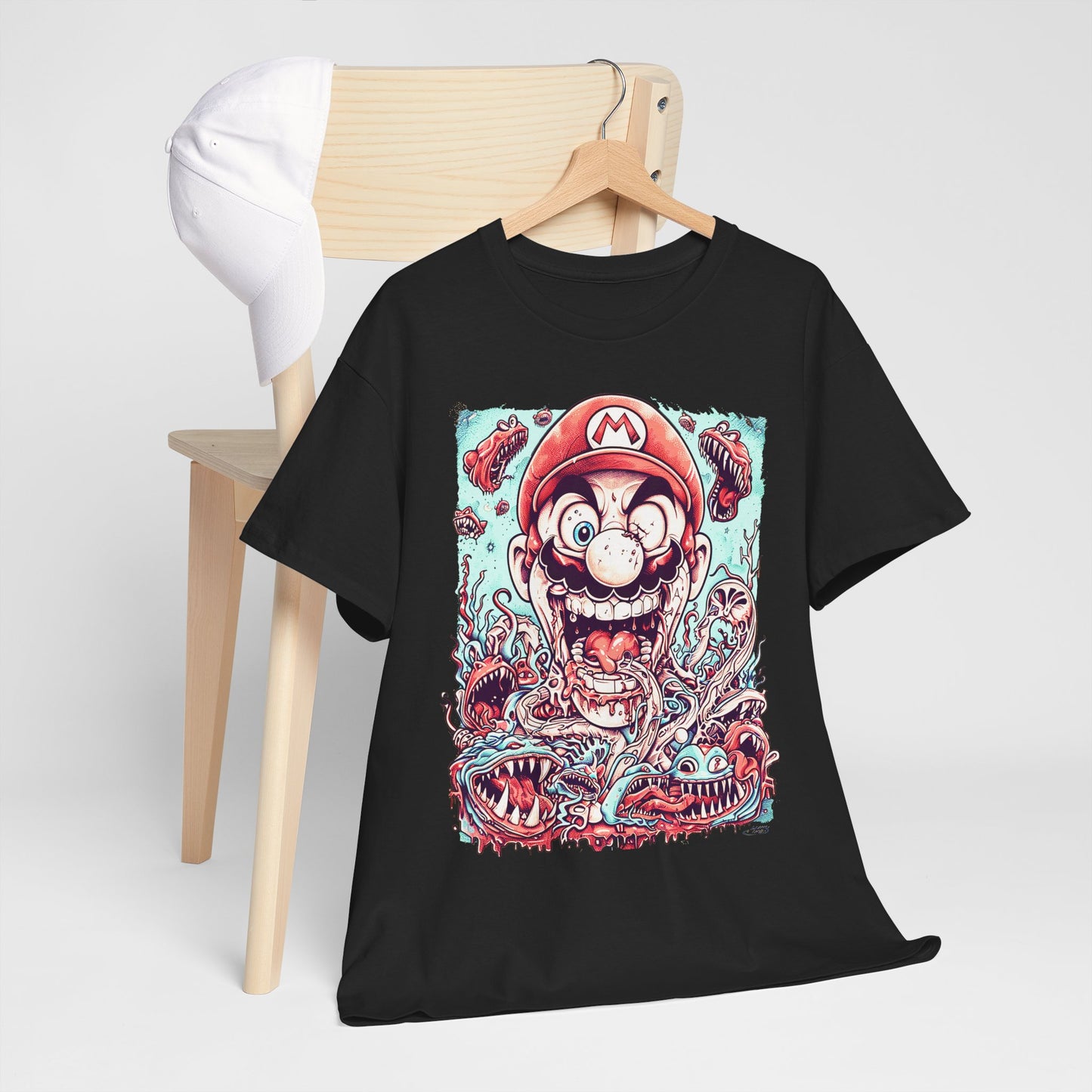 Fitzboyzprints - Mario Madness Unisex Fashion Heavy Cotton Fabric Casual Tee Shirt