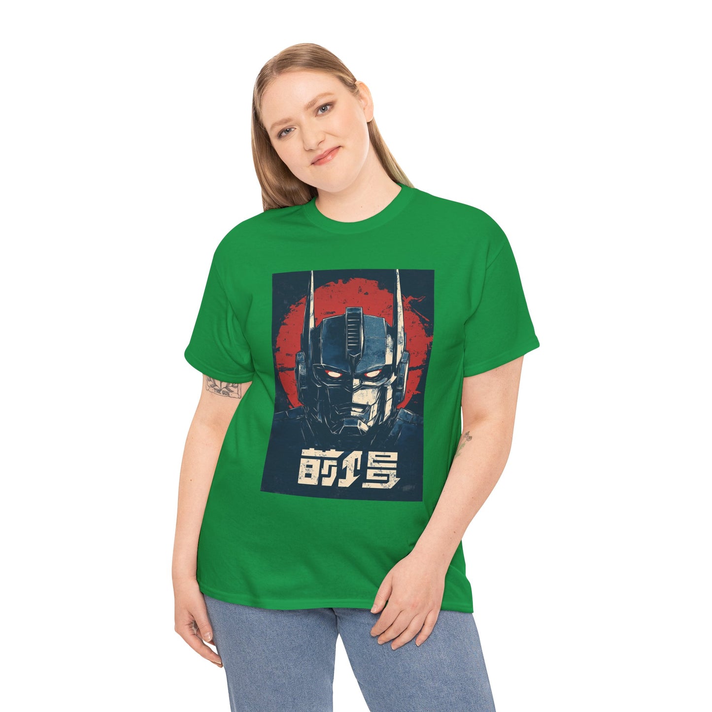 Vintage Style Robot Helmet Unisex Heavy Cotton Tee