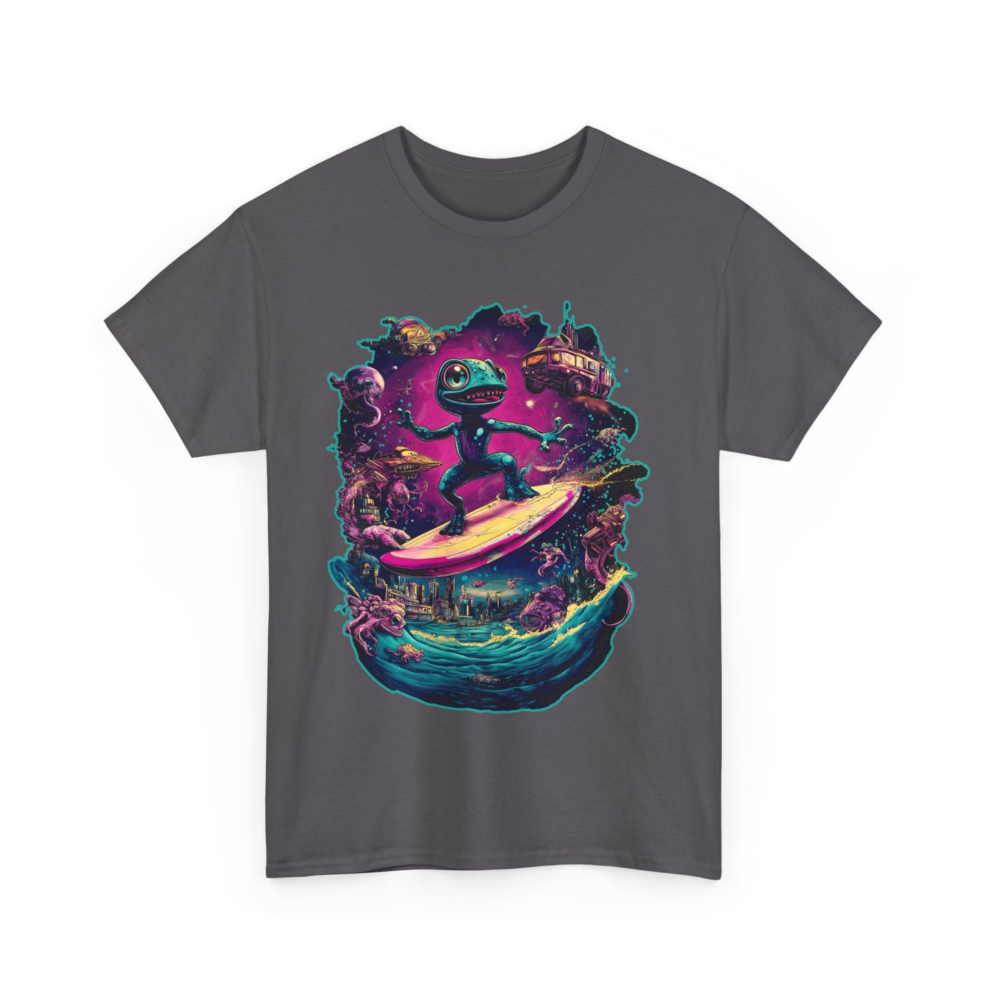 Gecko Surfer Unisex Heavy Cotton Tee